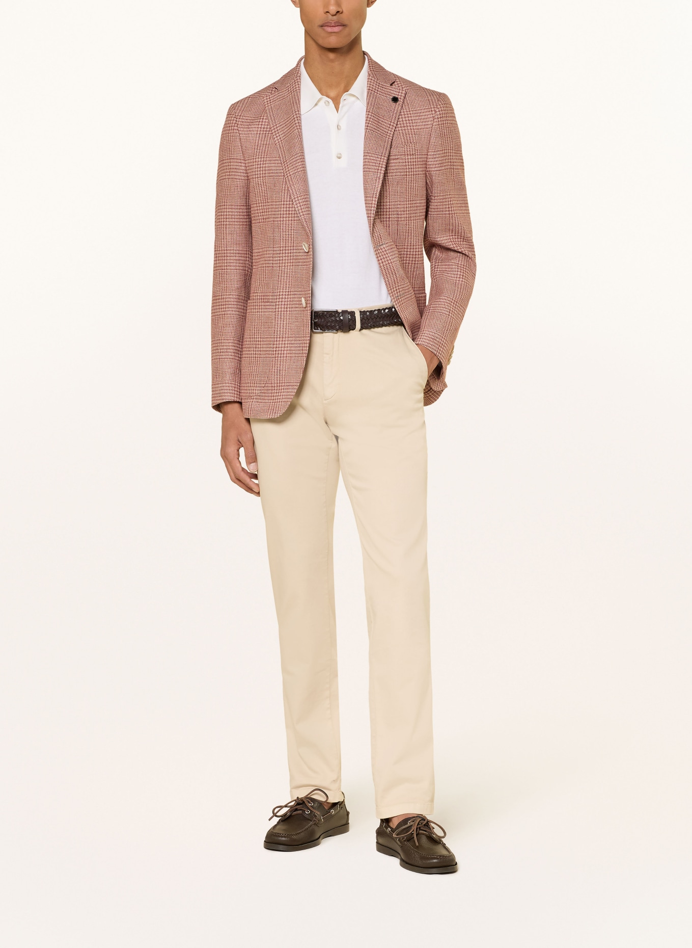 BALDESSARINI Colbert Extra Slim Fit: BEIGE / VIEUX ROSE