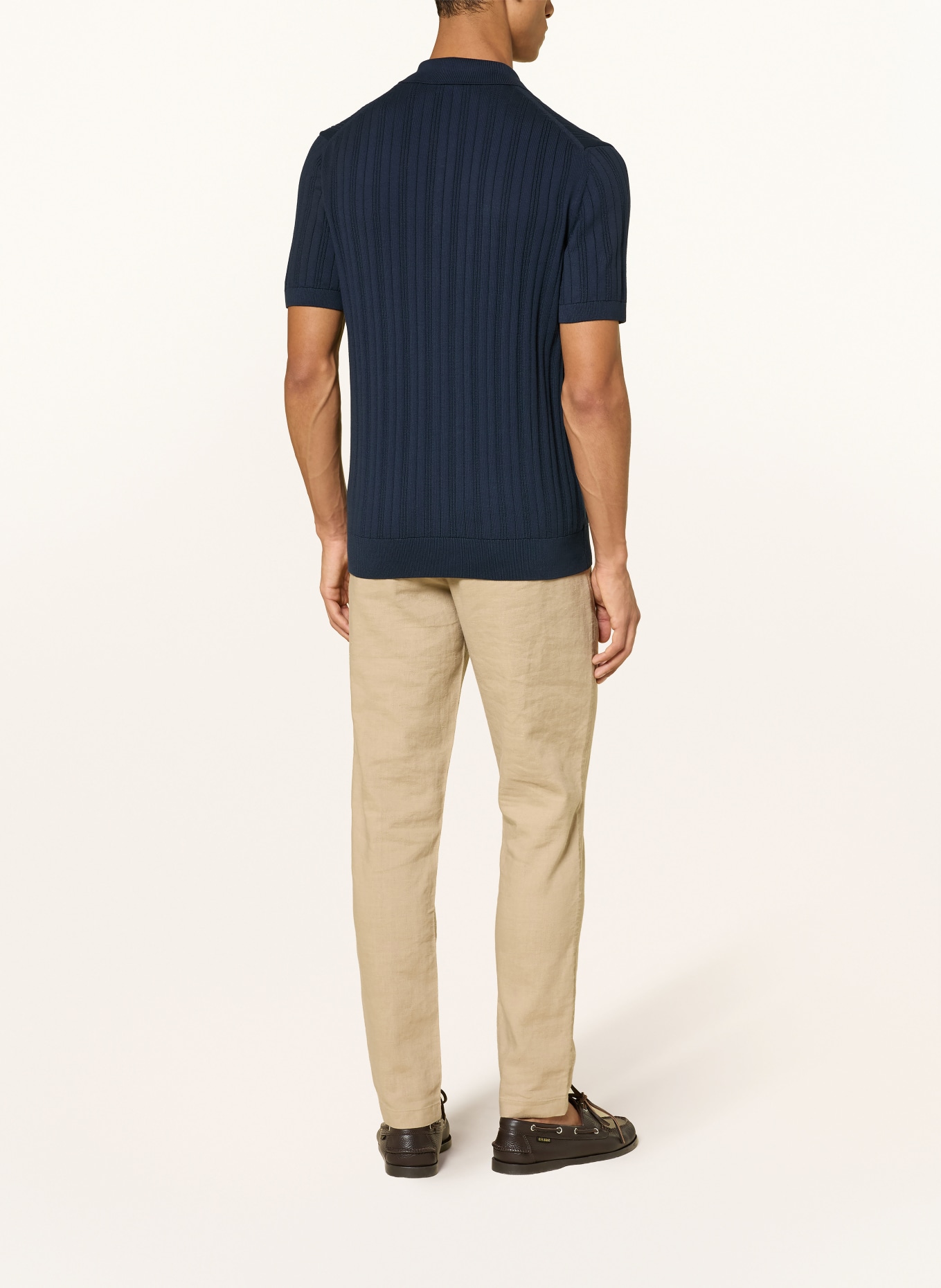 BALDESSARINI Strick-Poloshirt: DUNKELBLAU