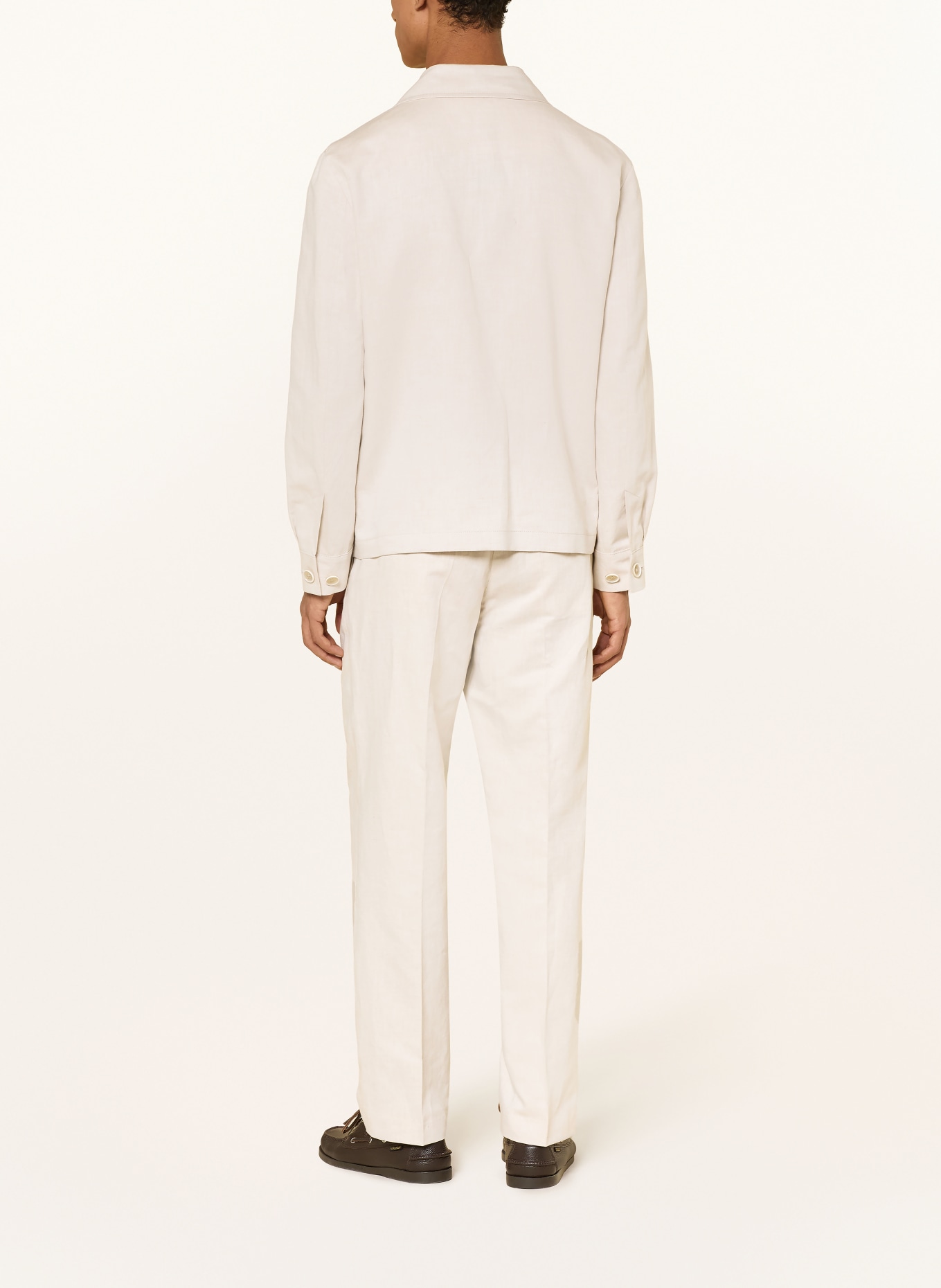 BALDESSARINI Anzughose Regular Fit mit Leinen: 1209 Silver Cloud