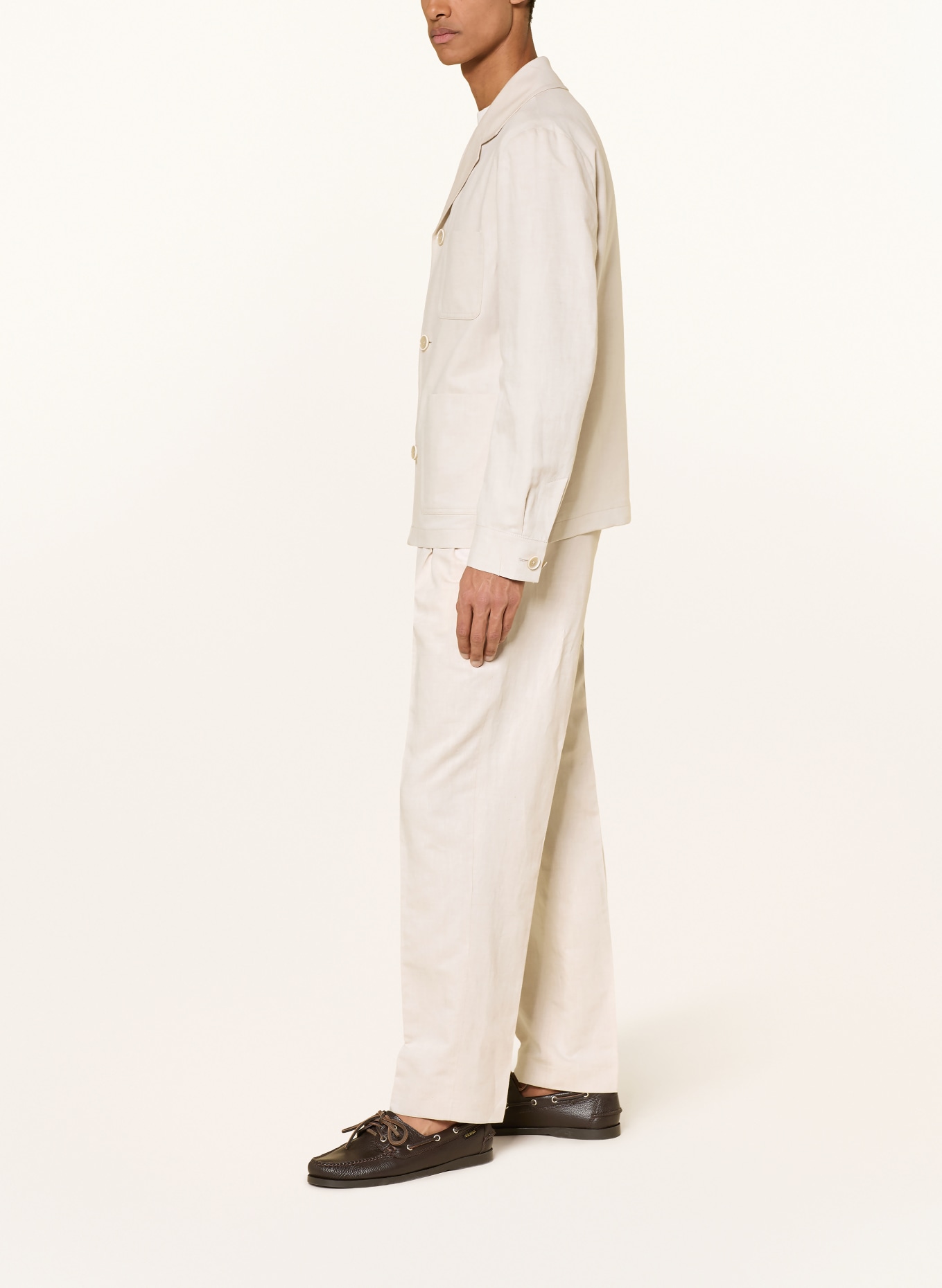 BALDESSARINI Anzughose Regular Fit mit Leinen: 1209 Silver Cloud