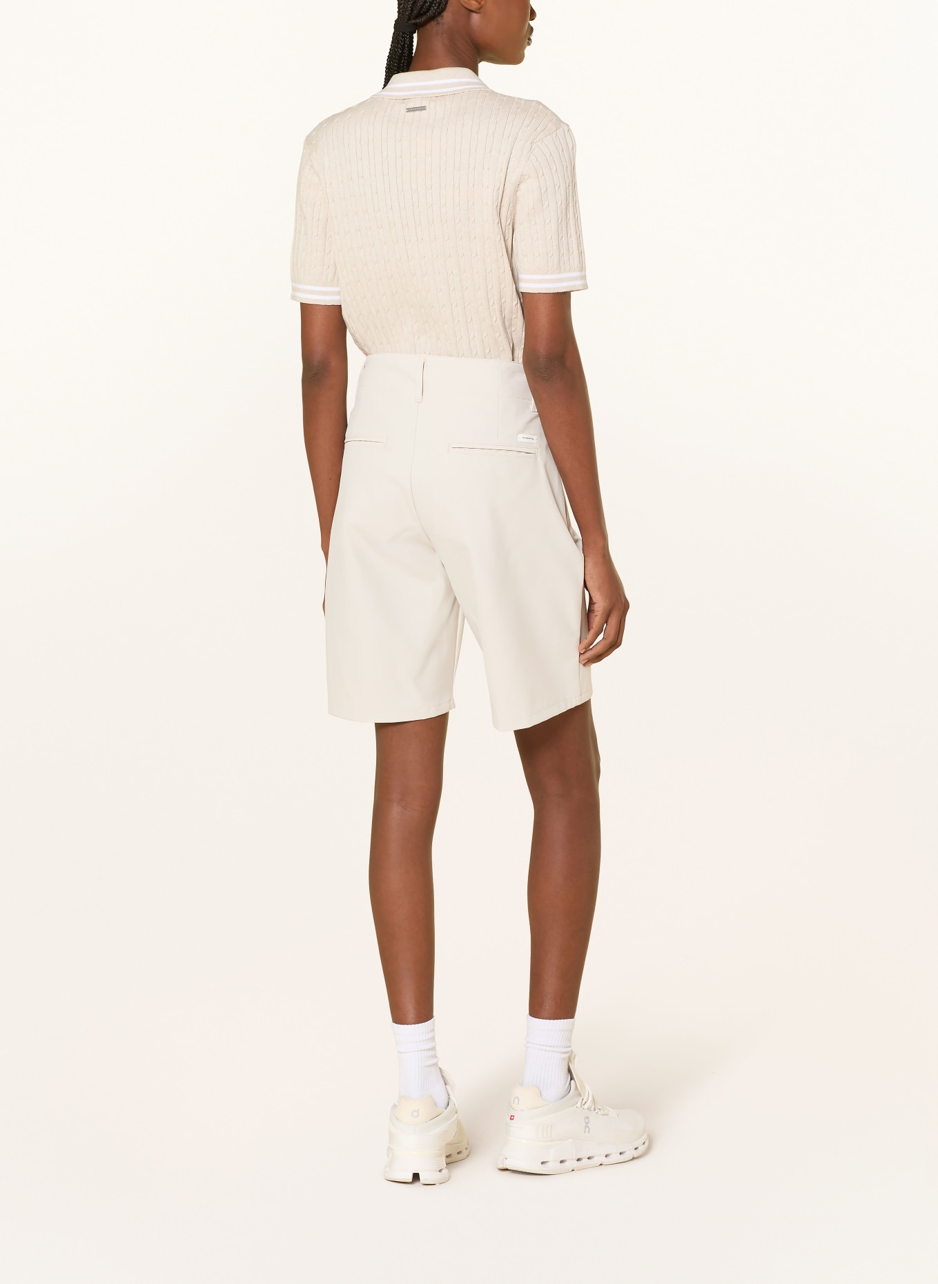 ALBERTO Golfshorts ALINA mit Schmucksteinen: CREME