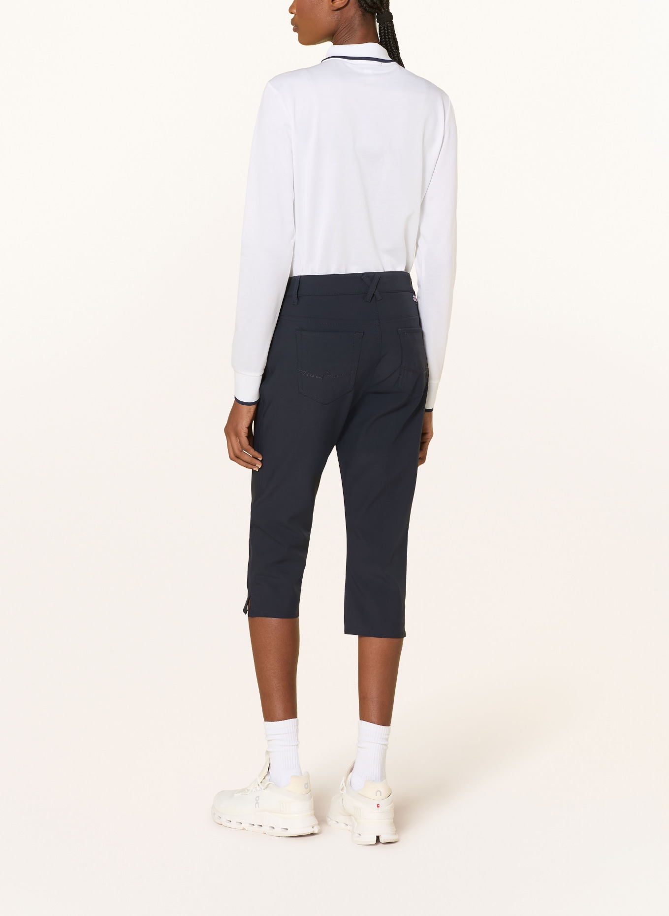 ALBERTO 3/4-golfbroek met strass-steentjes: ZWART