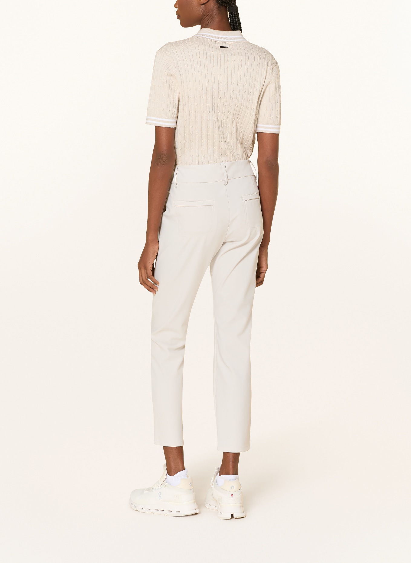 ALBERTO 7/8-golfbroek LUCY met sierstenen: CRÈME