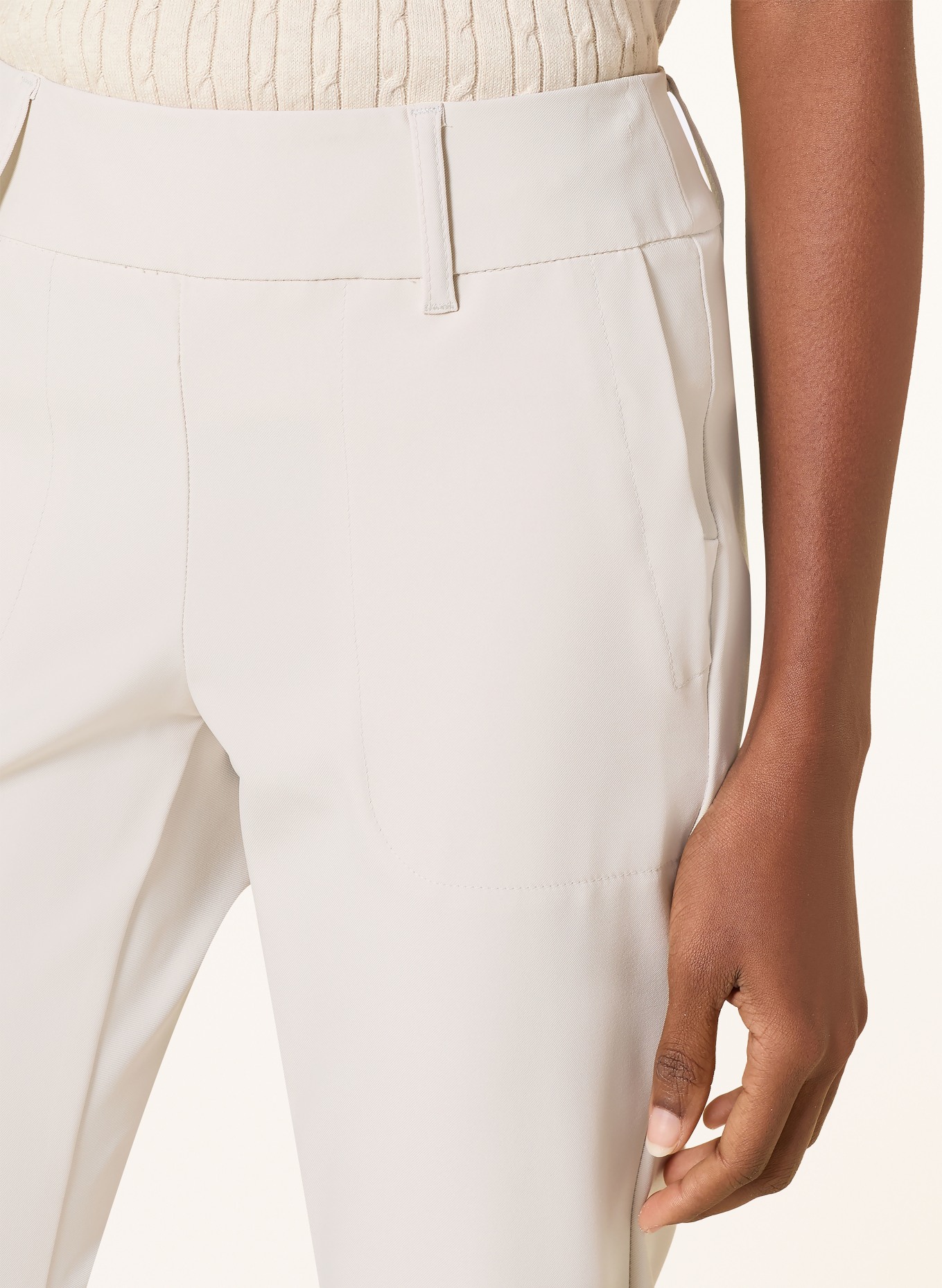 ALBERTO 7/8-golfbroek LUCY met sierstenen: CRÈME