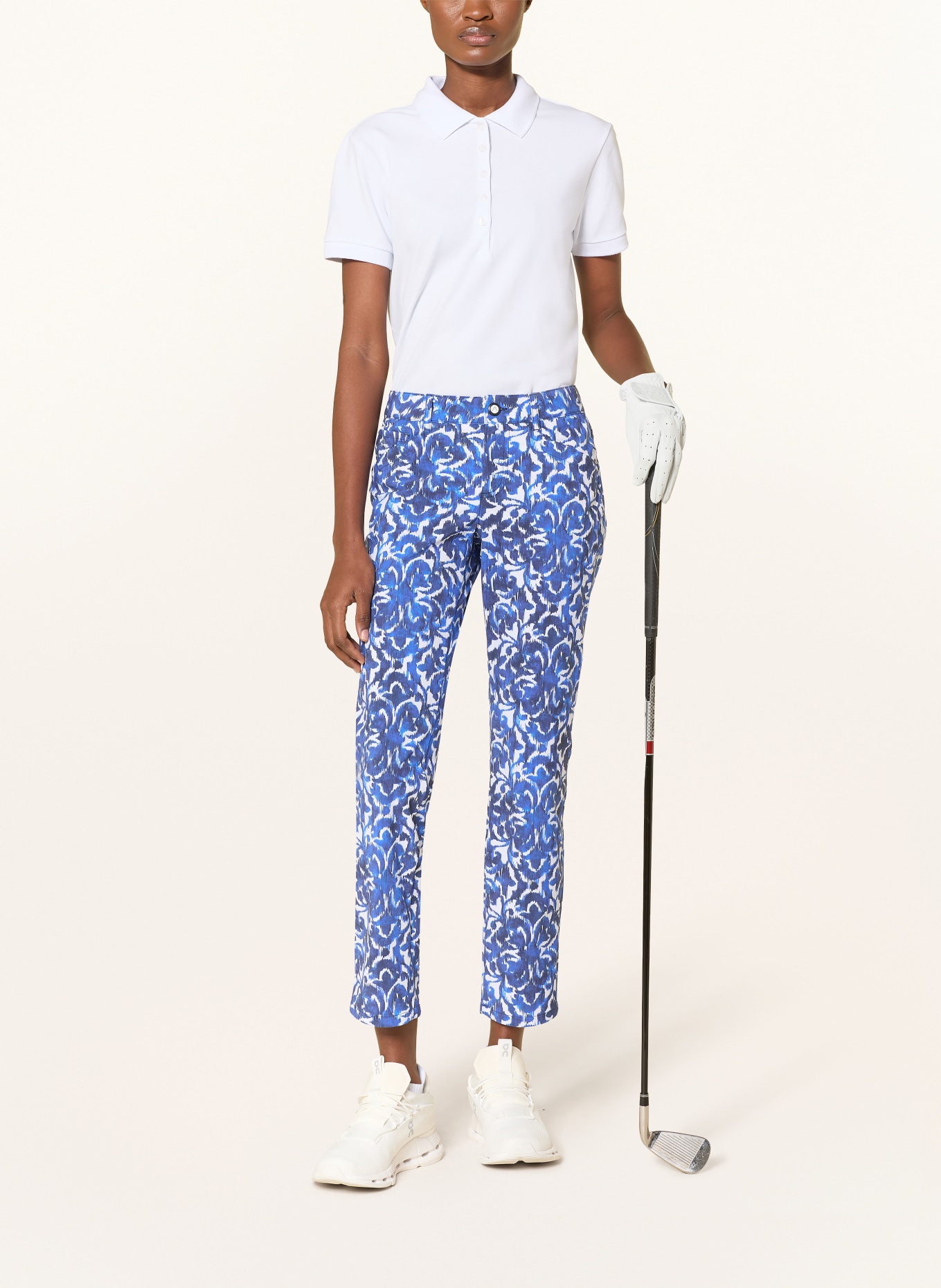 ALBERTO Golfbroek JANA: DONKERBLAUW / WIT