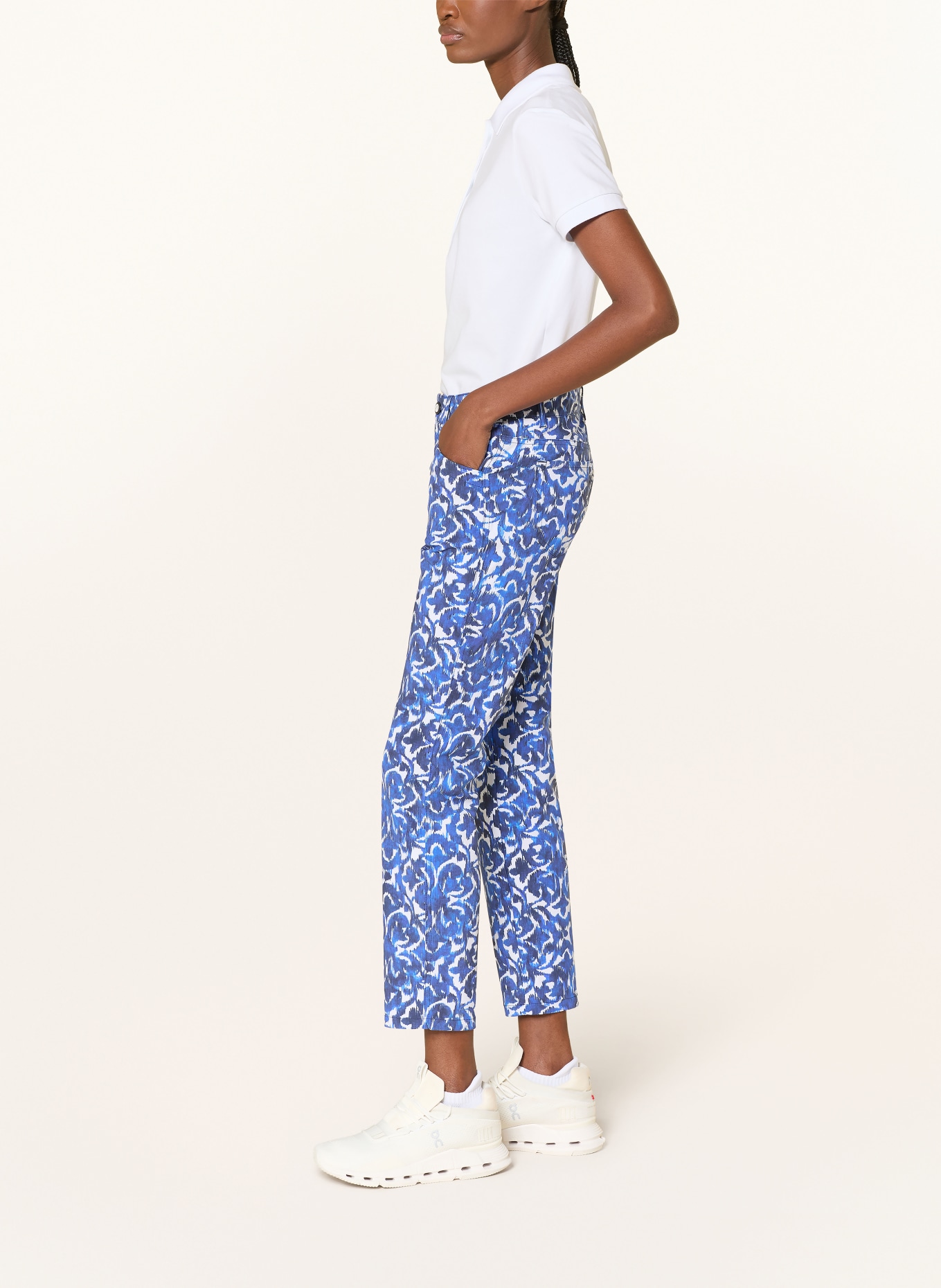 ALBERTO Golfbroek JANA: DONKERBLAUW / WIT