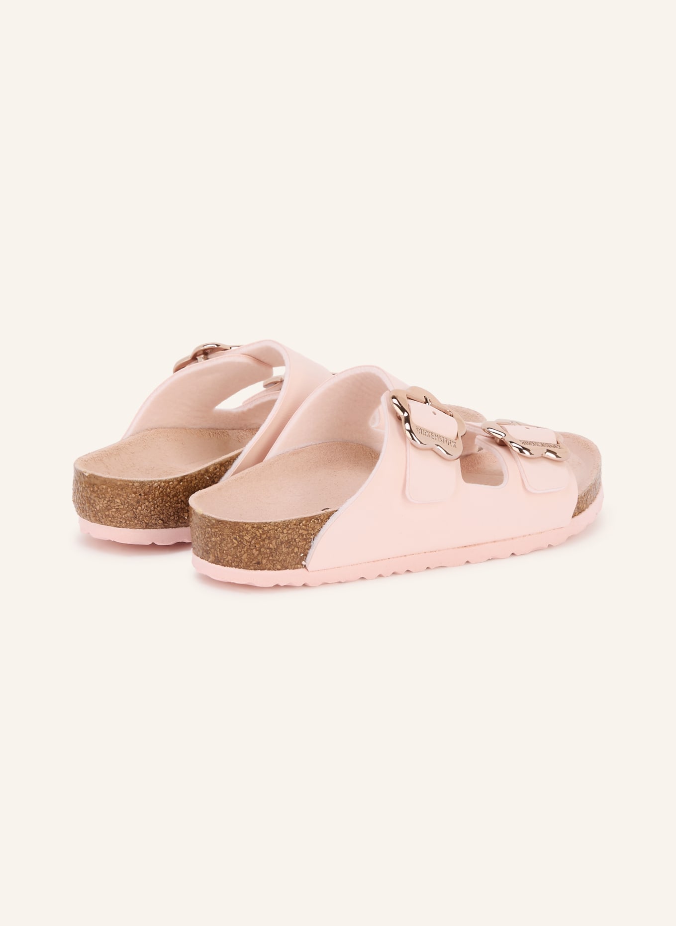 BIRKENSTOCK Pantoletten ARIZONA FLOWER BUCKLE: HELLROSA / ROSÉGOLD