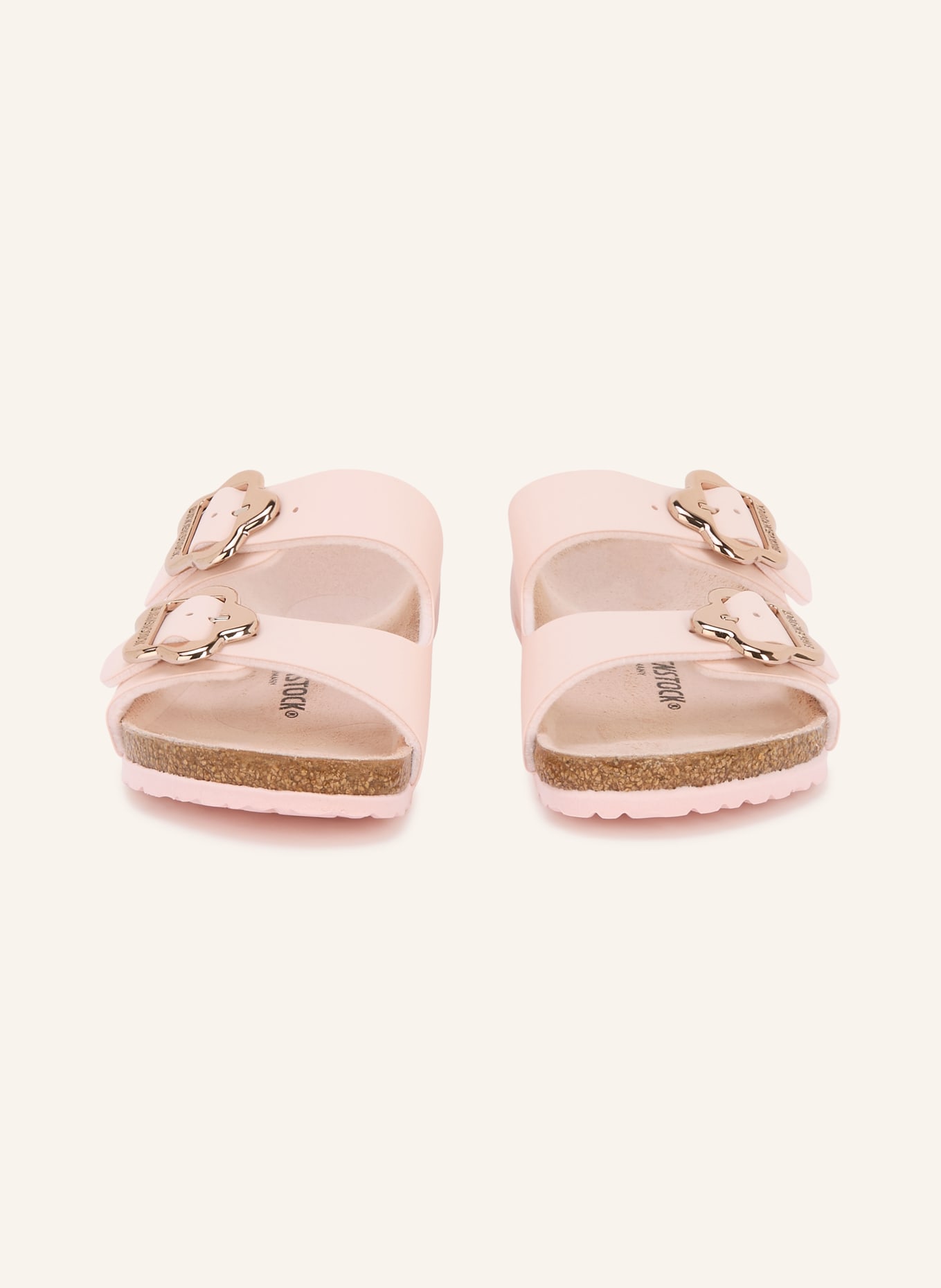 BIRKENSTOCK Pantoletten ARIZONA FLOWER BUCKLE: HELLROSA / ROSÉGOLD