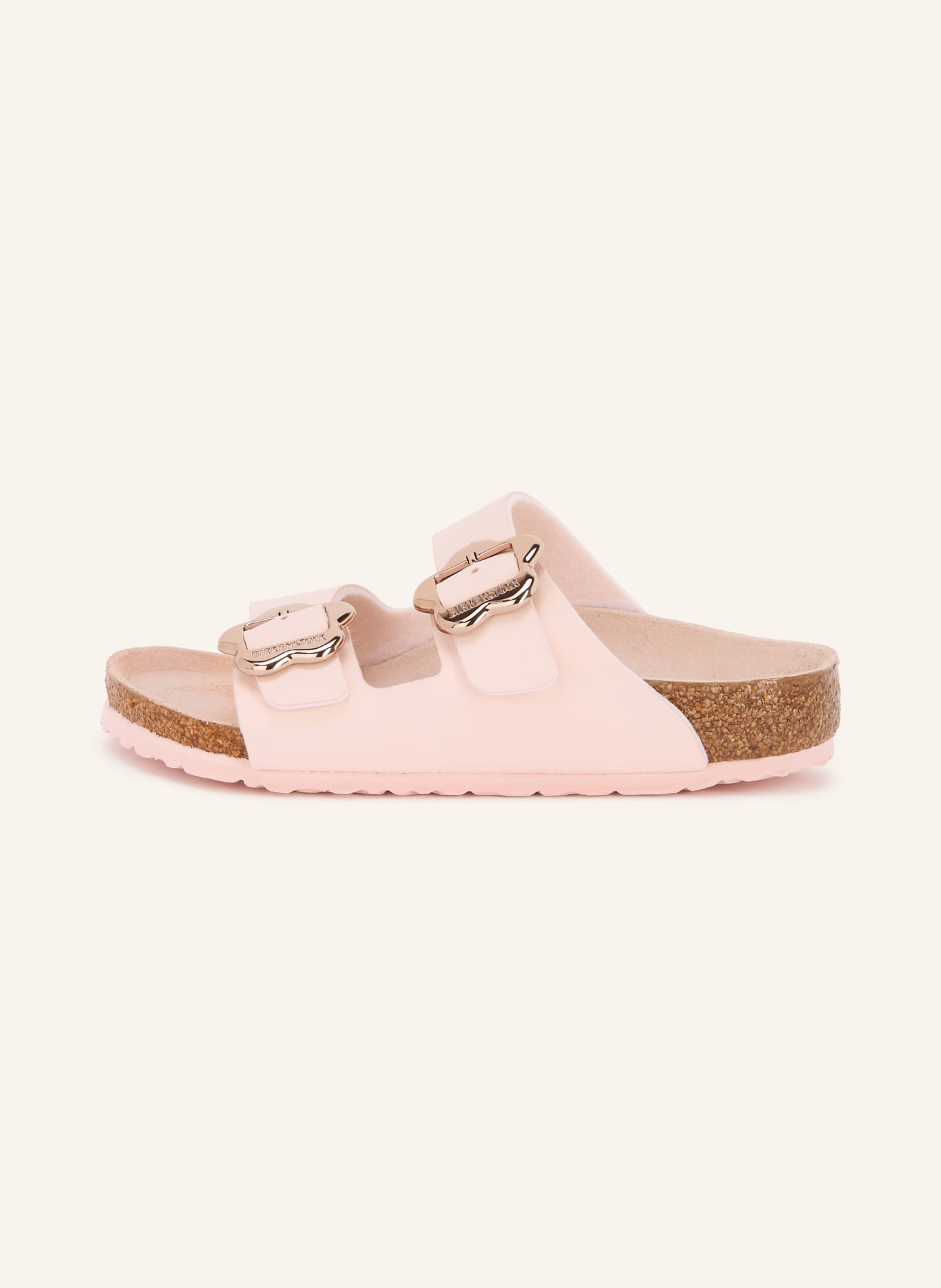 BIRKENSTOCK Pantoletten ARIZONA FLOWER BUCKLE: HELLROSA / ROSÉGOLD