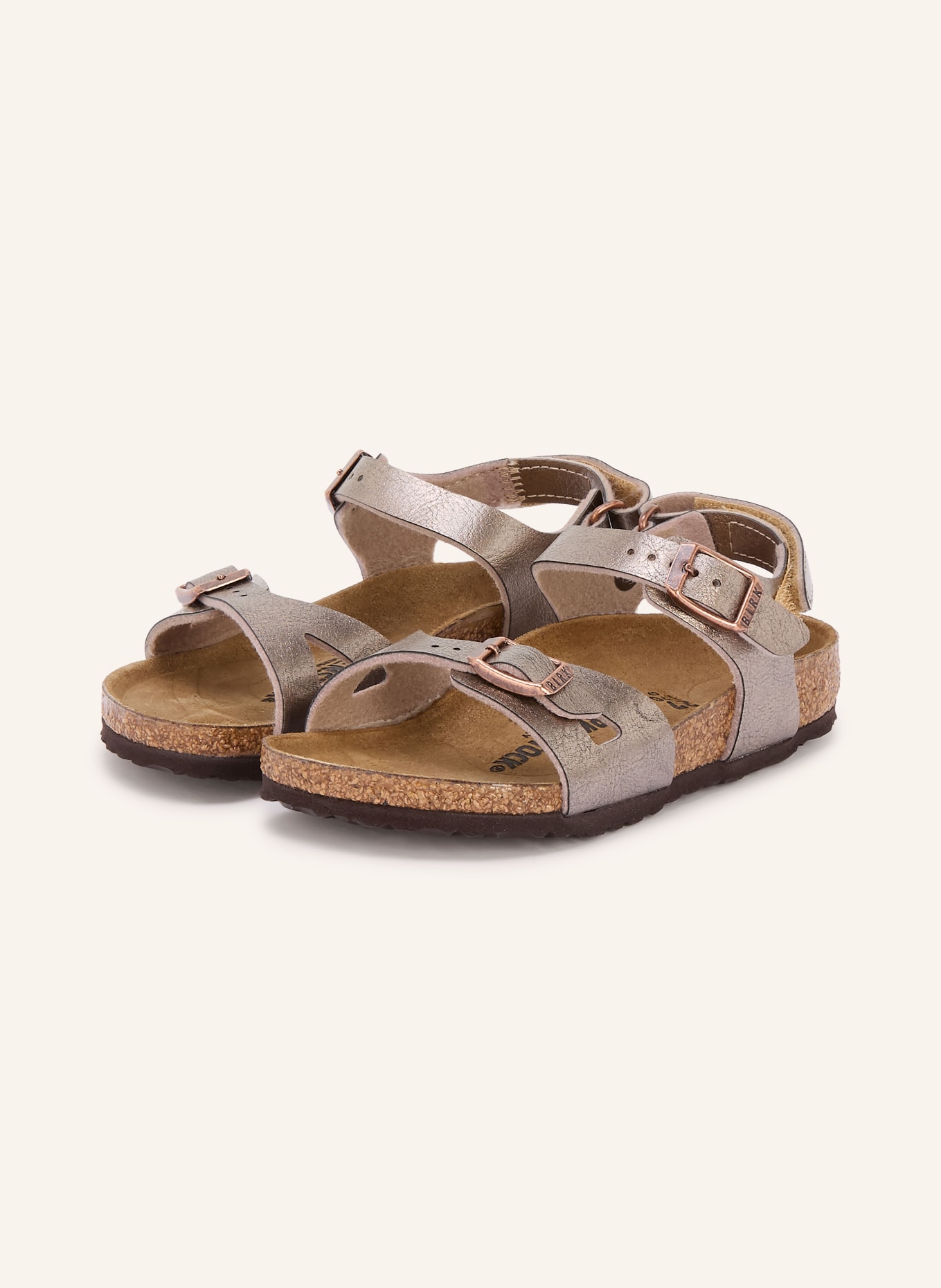 BIRKENSTOCK Sandalen RIO AS: TAUPE / ROSÉGOLD