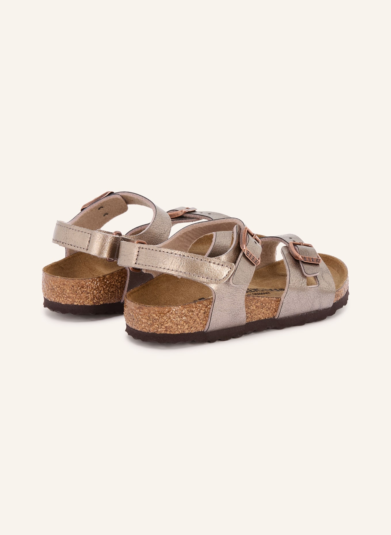 BIRKENSTOCK Sandalen RIO AS: TAUPE / ROSÉGOLD