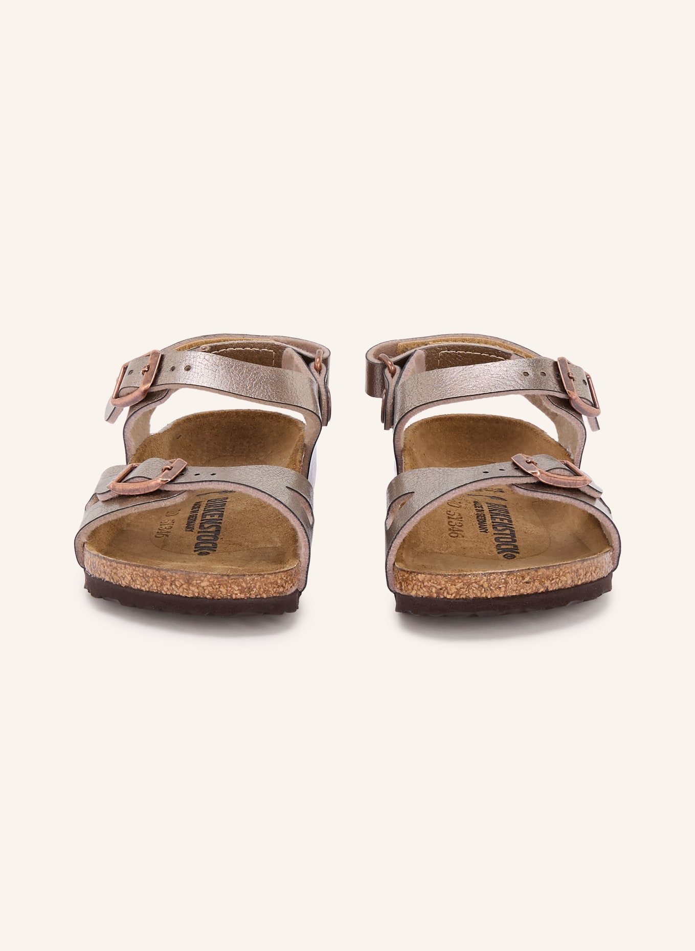 BIRKENSTOCK Sandalen RIO AS: TAUPE / ROSÉGOLD
