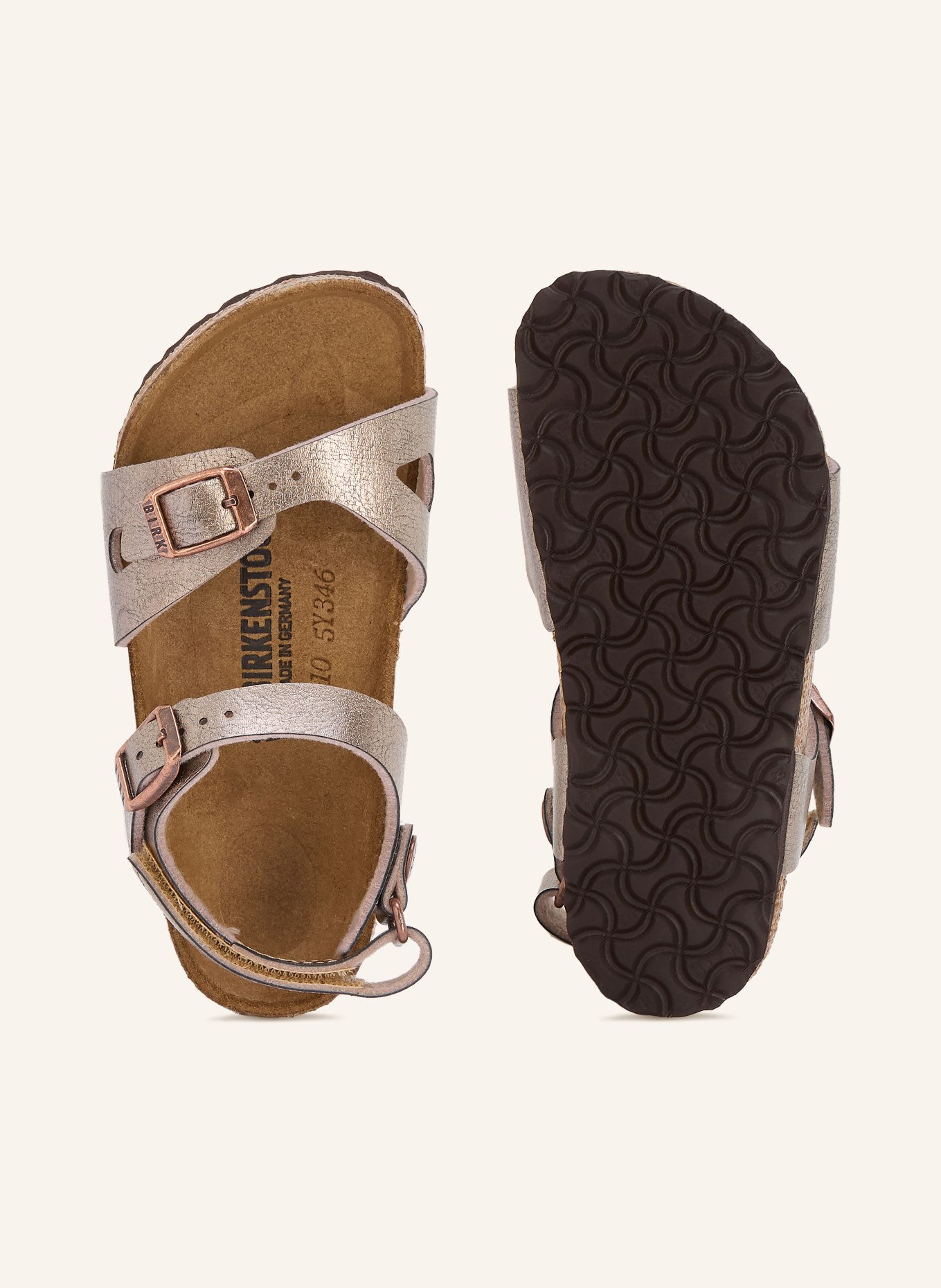 BIRKENSTOCK Sandalen RIO AS: TAUPE / ROSÉGOLD