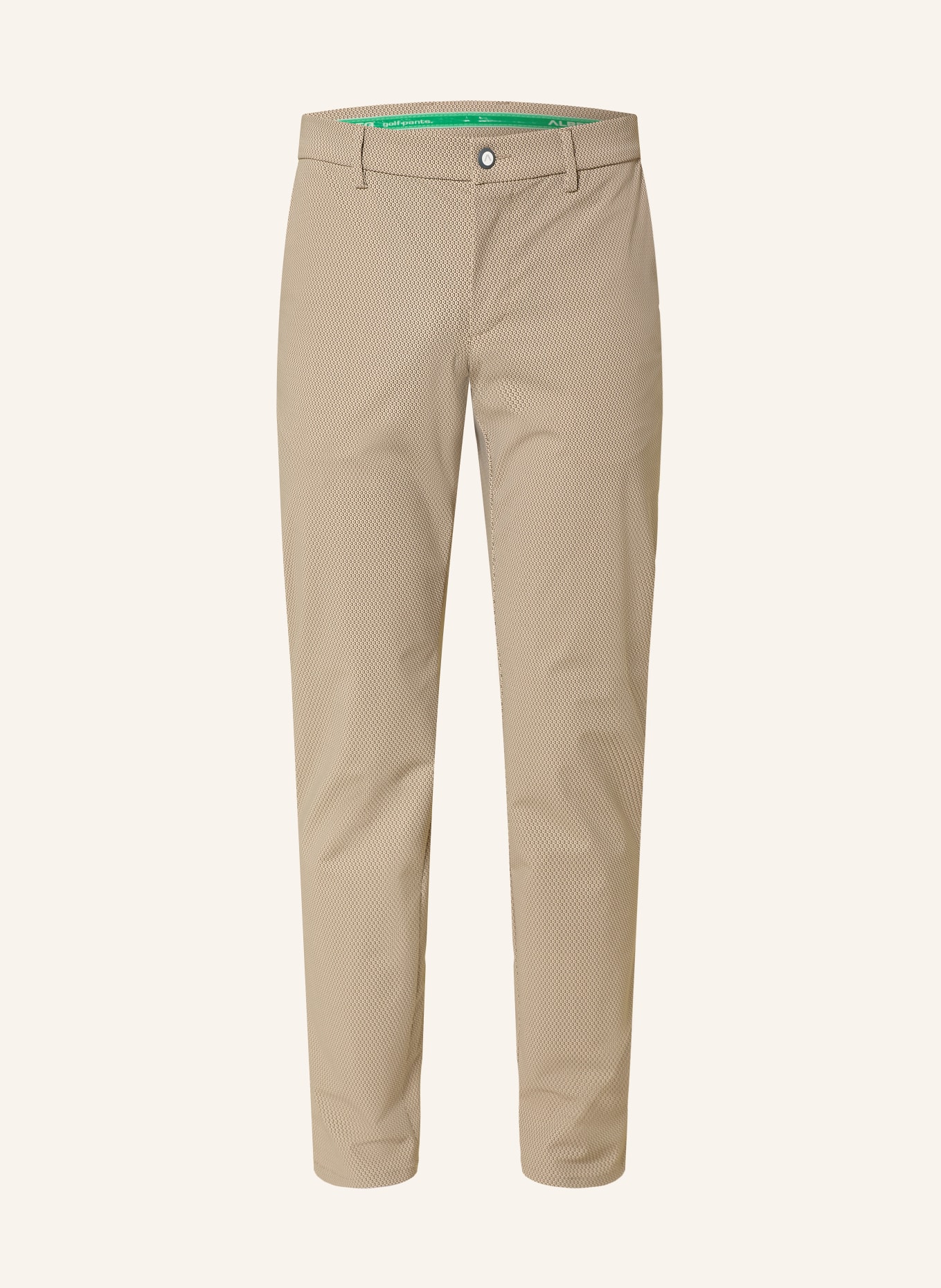 ALBERTO DRIVER Golf Pants: CREAM / BROWN