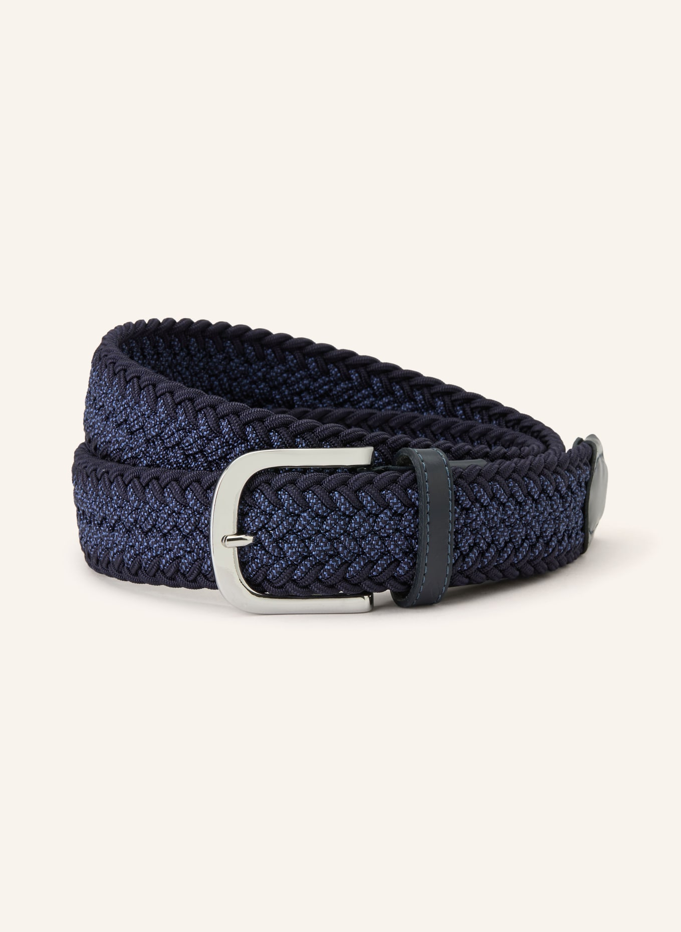 ALBERTO braided belt: DARK BLUE / PURPLE