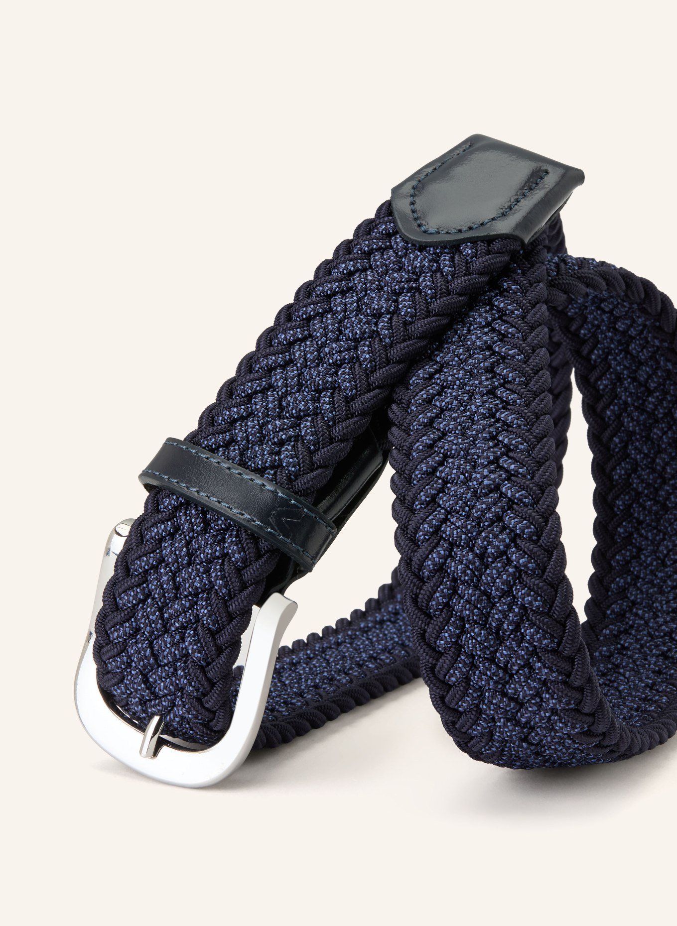 ALBERTO braided belt: DARK BLUE / PURPLE