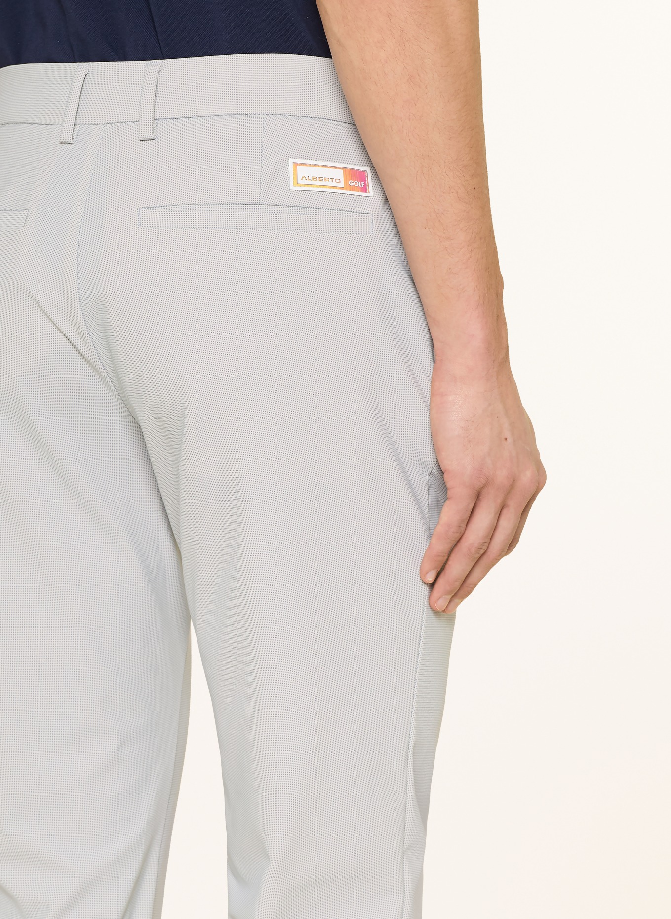 ALBERTO ROOKIE-7 Golf Pants - REVOLUTIONAL® SUMMER PRINT WR: LIGHT BLUE