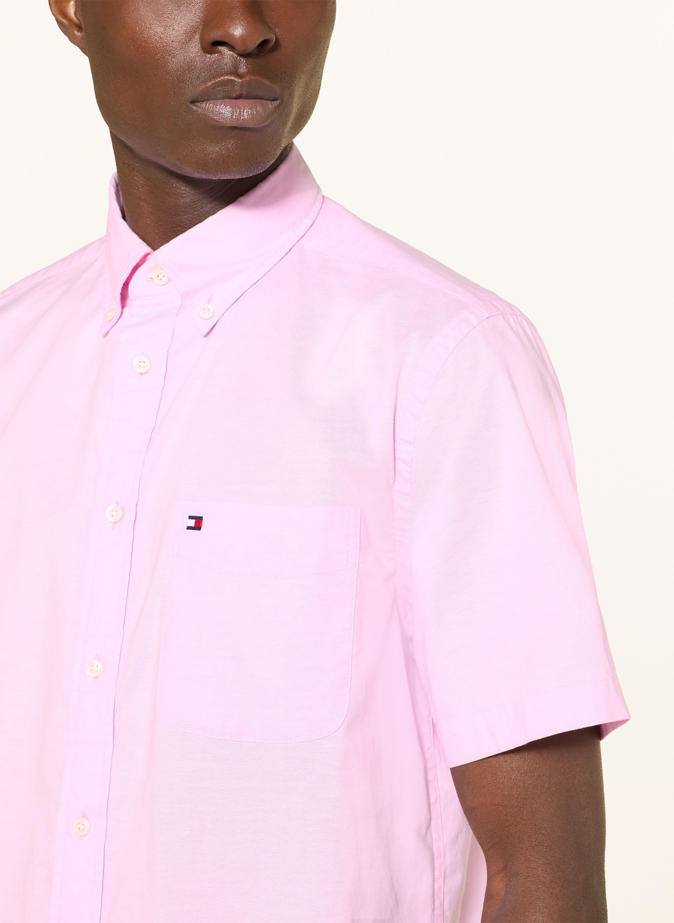 TOMMY HILFIGER Kurzarm-Hemd Regular Fit: ROSA