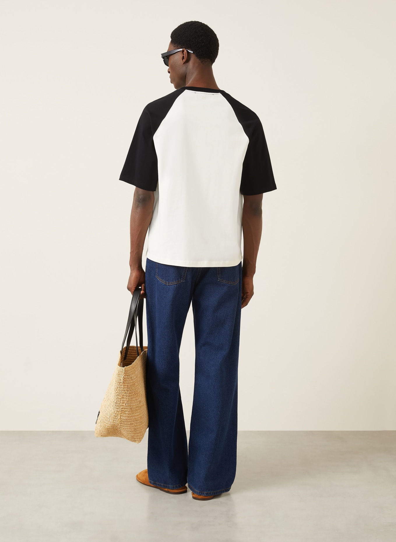 AMI PARIS T-Shirt: WEISS / SCHWARZ