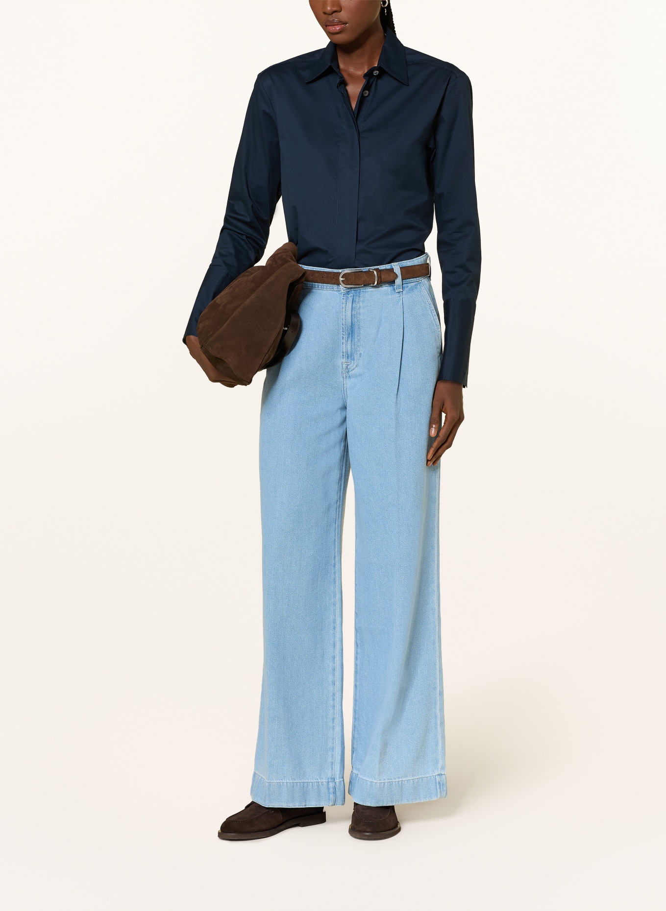 van Laack Shirt blouse VL-NOSINE-KSVO: DARK BLUE