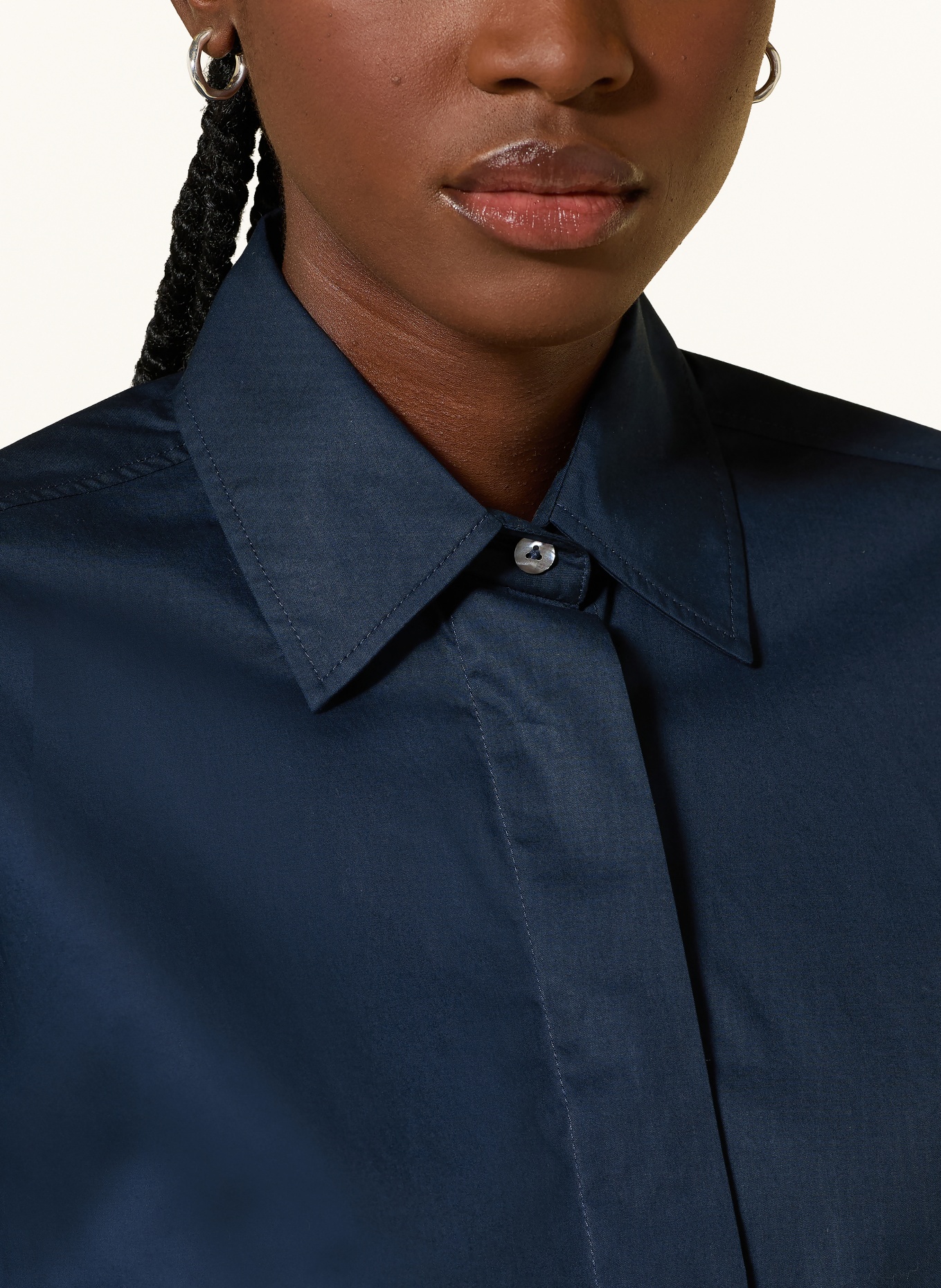 van Laack Shirt blouse VL-NOSINE-KSVO: DARK BLUE