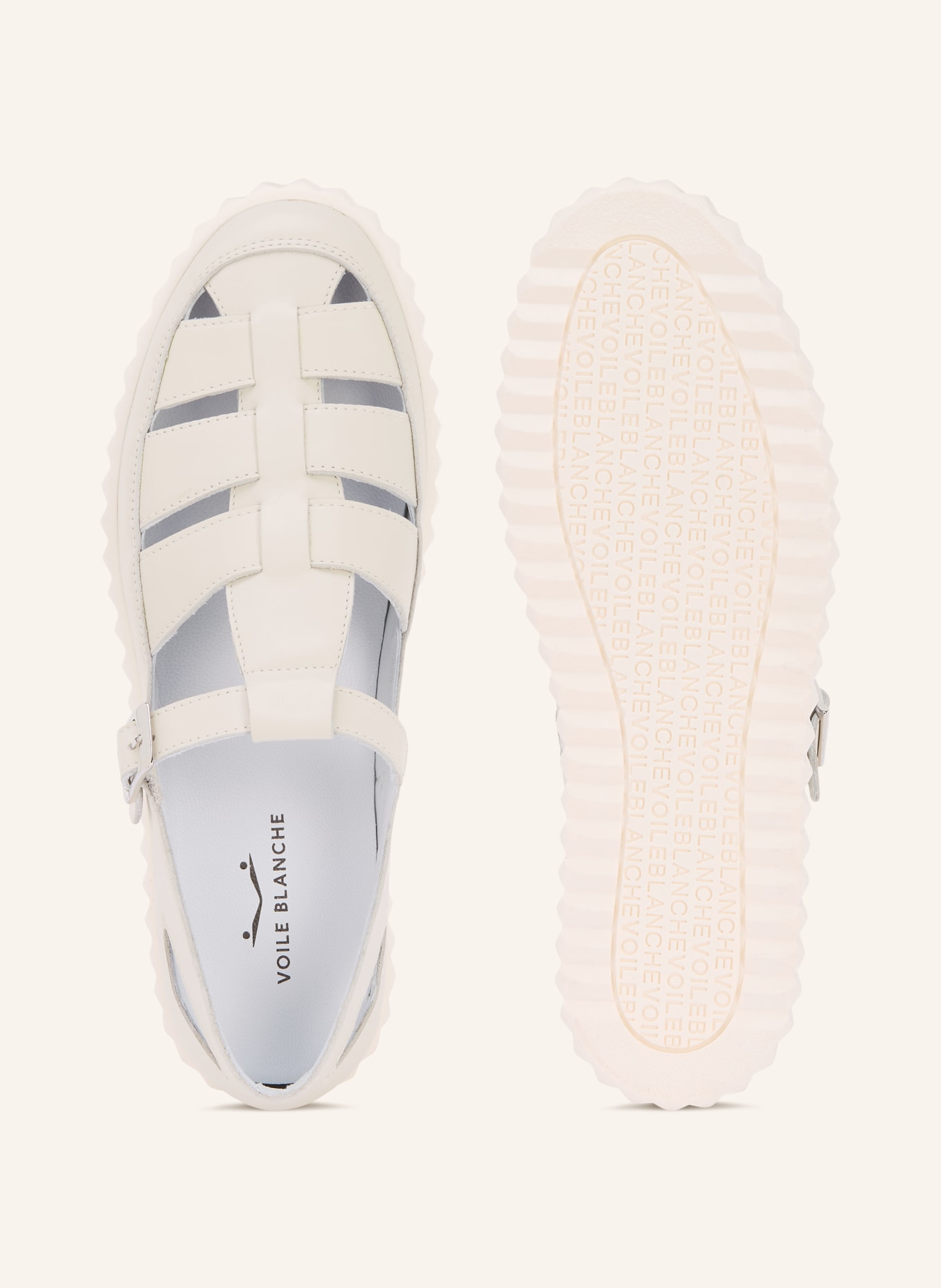 VOILE BLANCHE Sandalen SPIDY mit Cut-outs: HELLGRAU