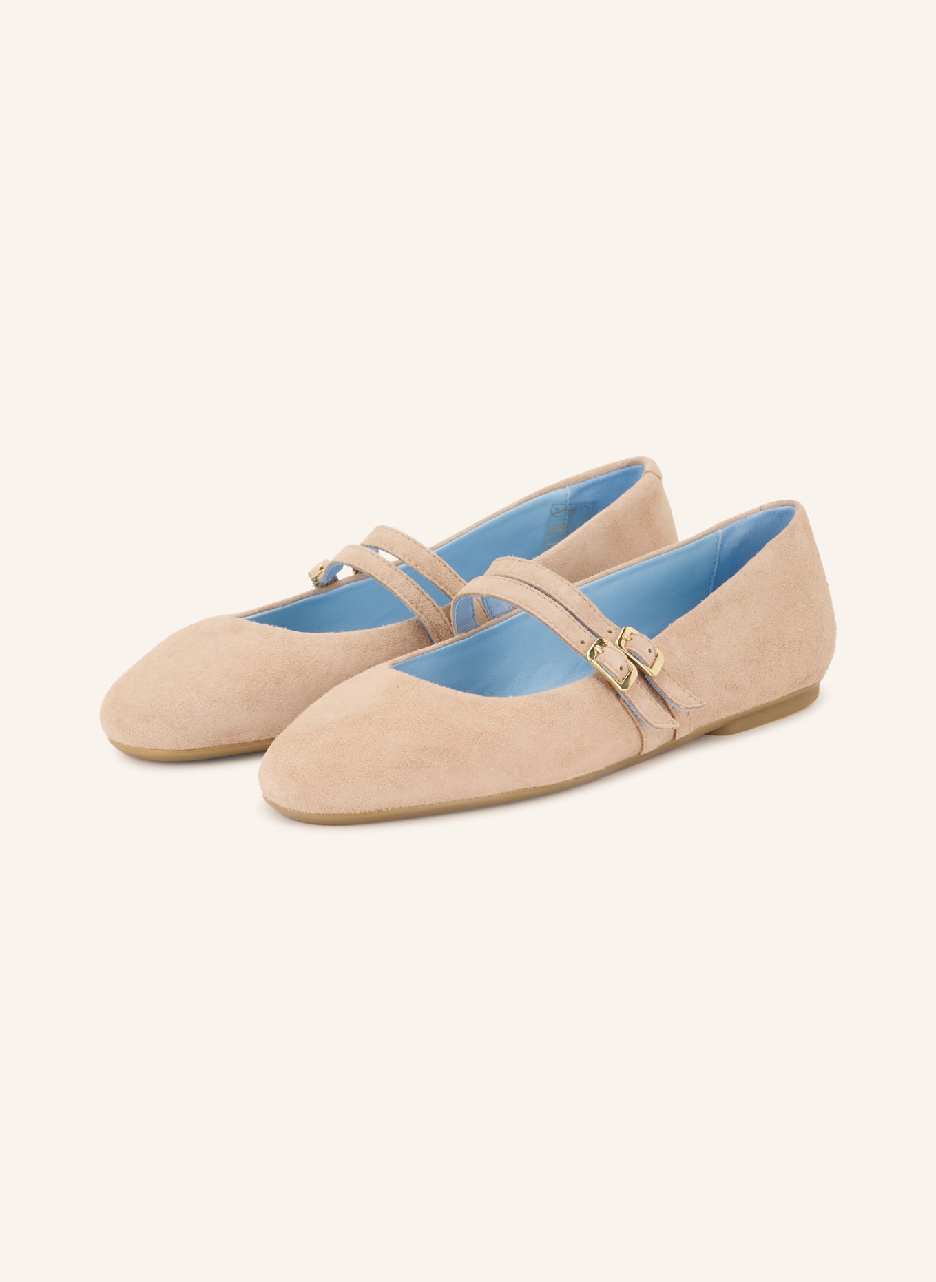 VOILE BLANCHE Ballerinas KARLIE: BEIGE / GOLD