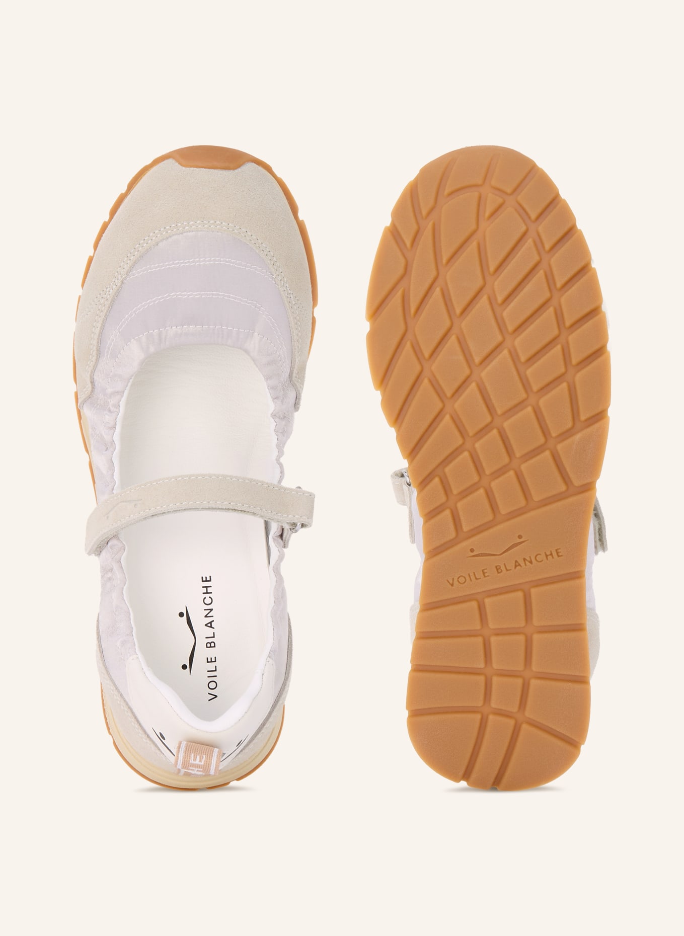 VOILE BLANCHE Mary Jane-ballerina's PLAY BABE: ZILVER / LICHTGRIJS