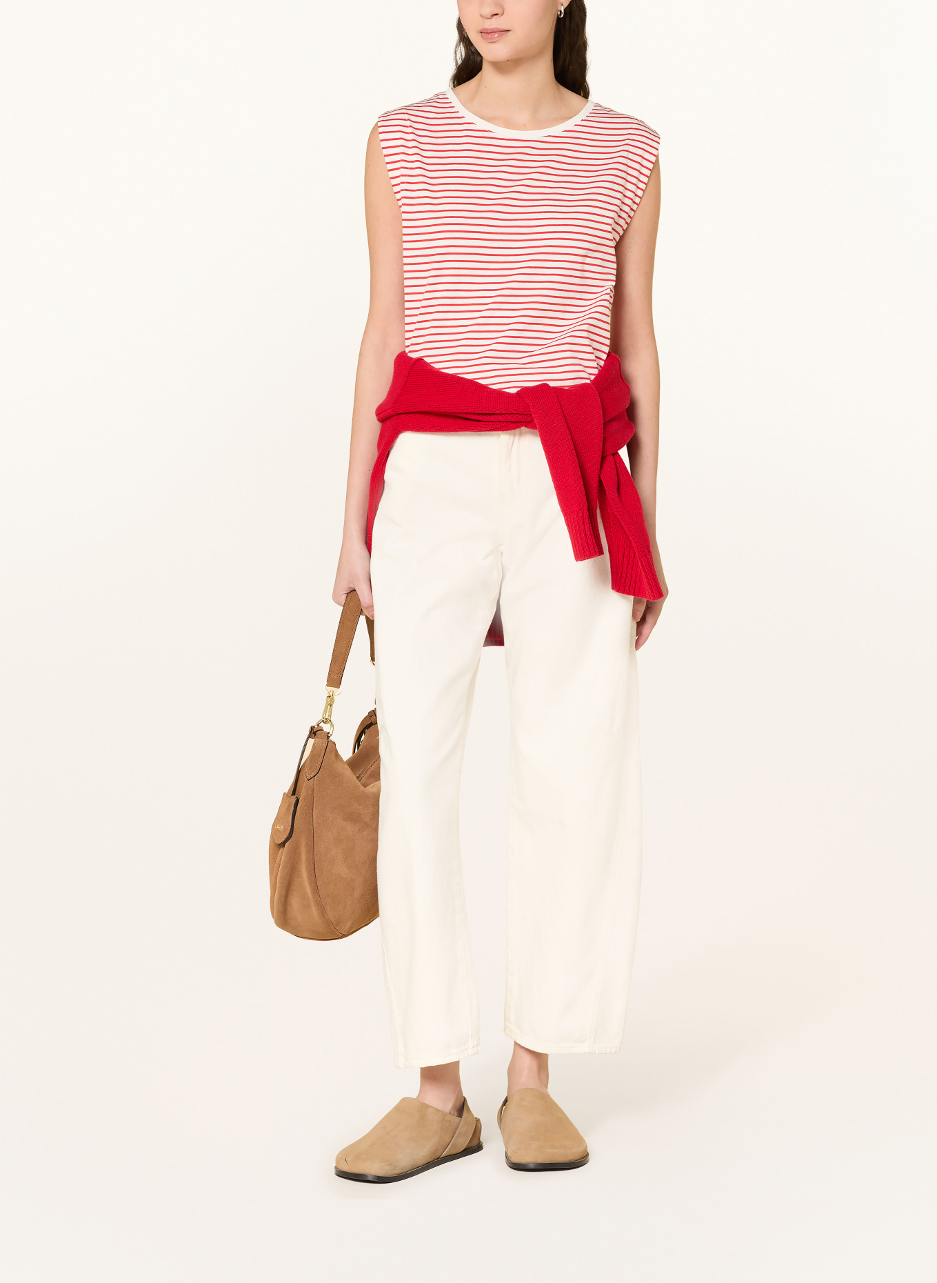 YERSE Top: WEISS / ROT