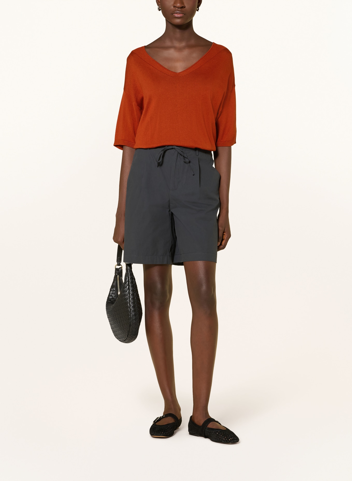 YERSE Pull ALOE à manches 3/4: ORANGE FONCÉ