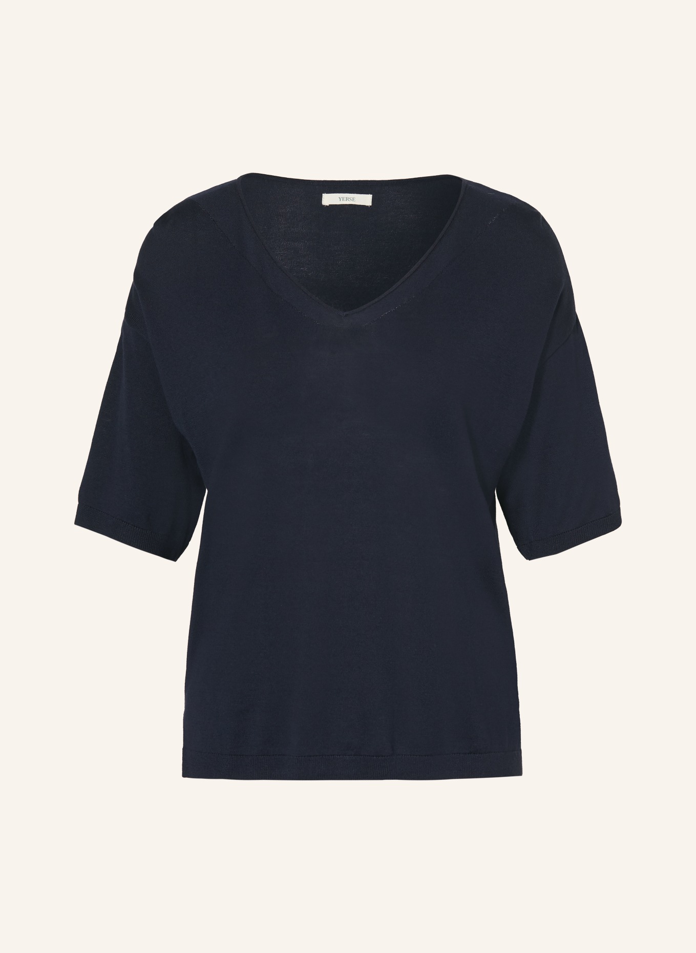 YERSE Pull ALOE à manches 3/4: BLEU FONCÉ