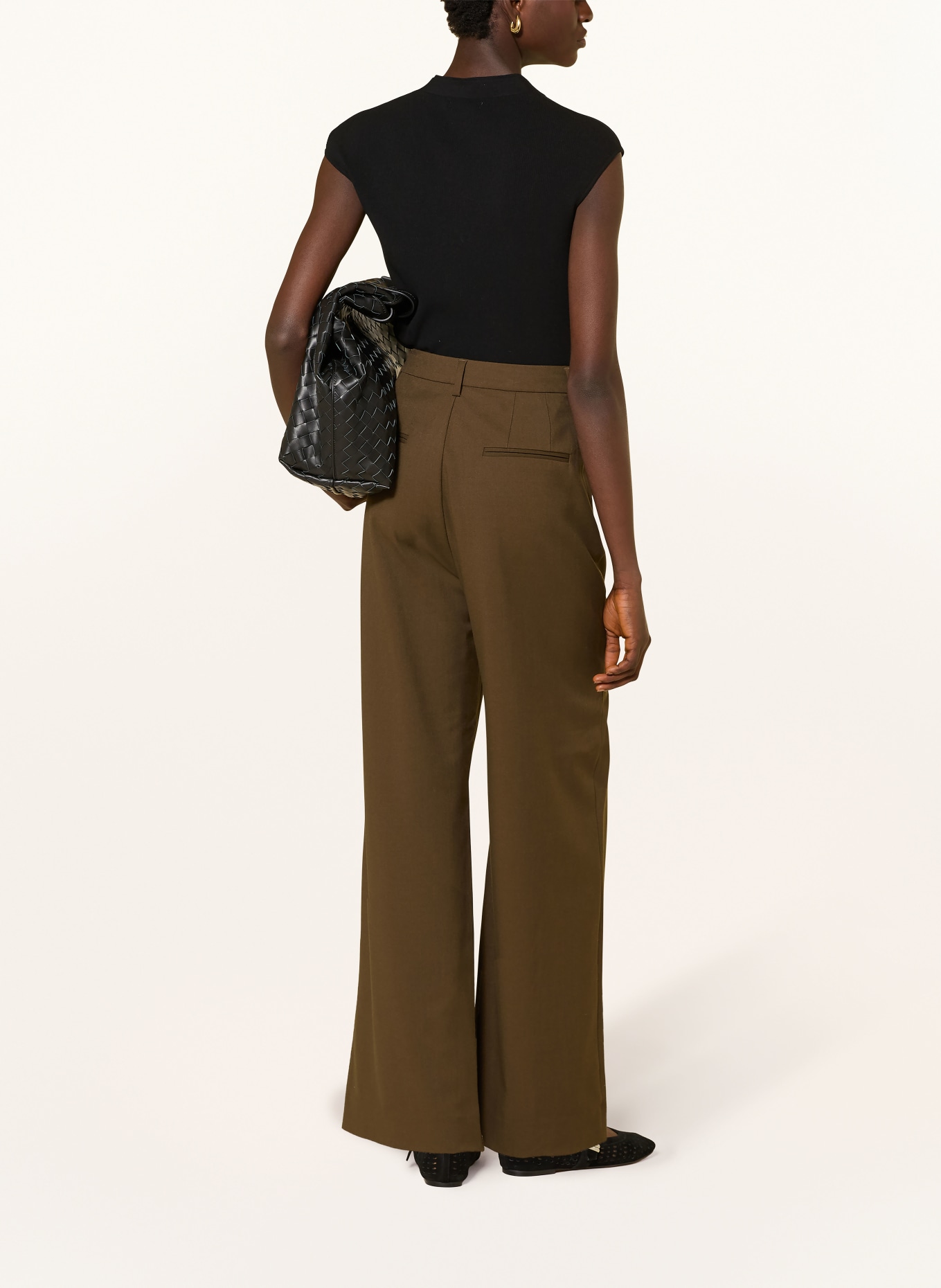 YERSE Dzianinowy top LAVANDER: CZARNY