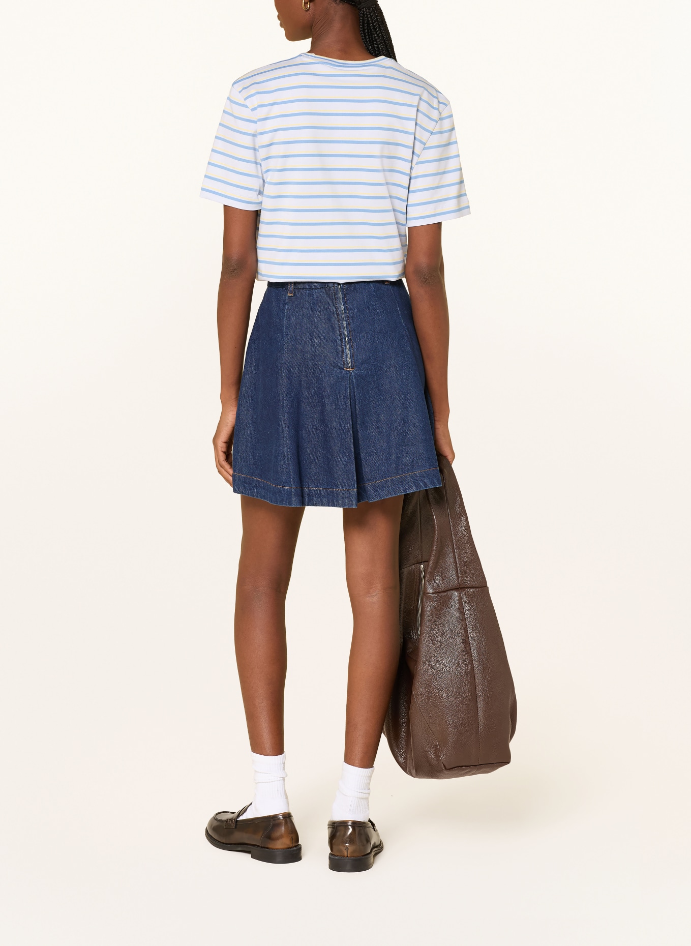 LACOSTE T-shirt: BLEU CLAIR / JAUNE / BLEU