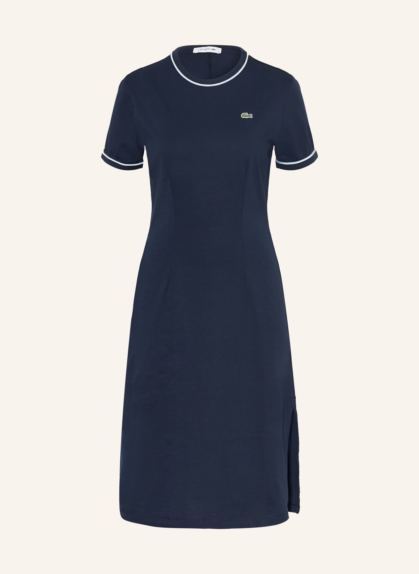 LACOSTE robe en jersey: BLEU FONCÉ