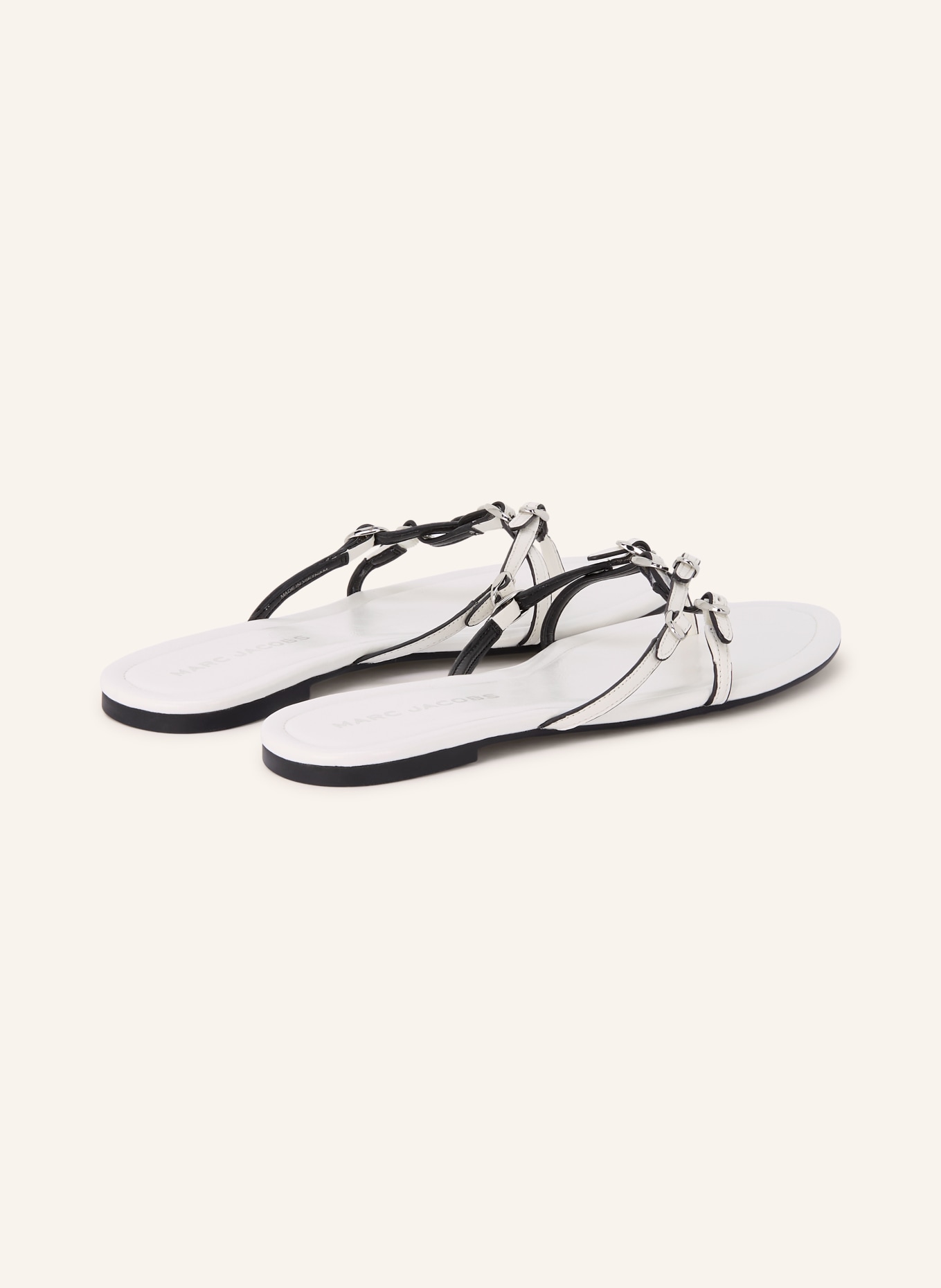 MARC JACOBS Zehentrenner THE KIKI SANDAL: WEISS / SILBER
