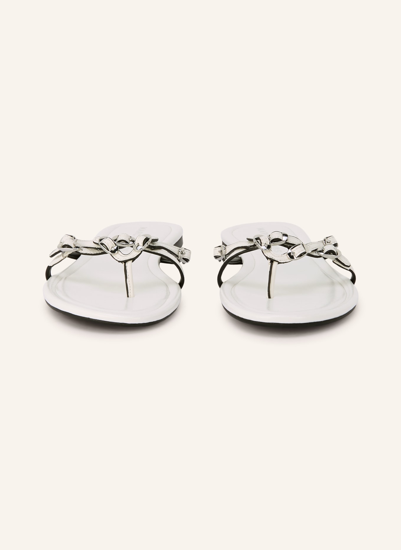 MARC JACOBS Zehentrenner THE KIKI SANDAL: WEISS / SILBER