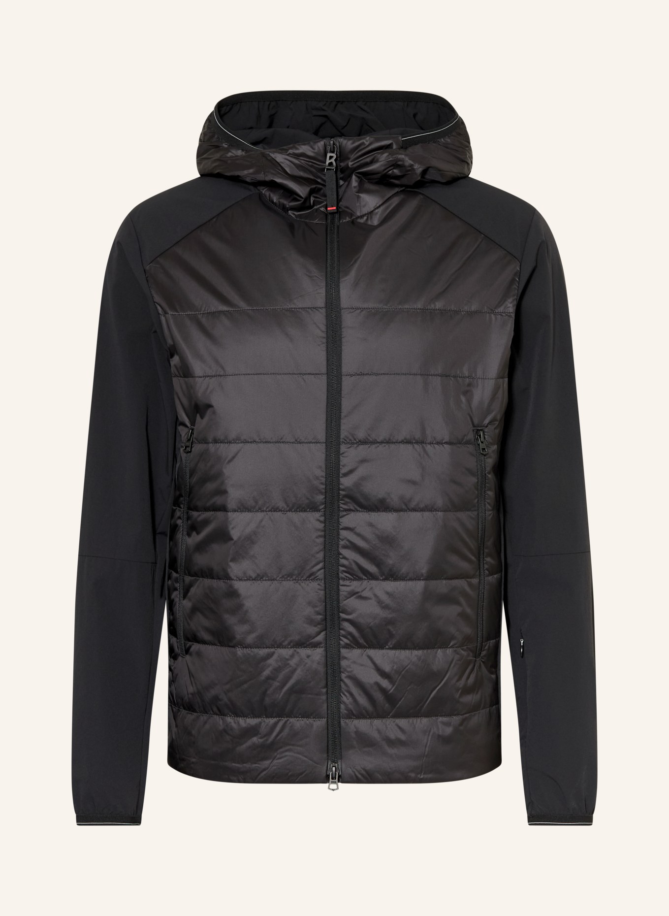 FIRE+ICE KEGAN hybrid quilted jacket: BLACK