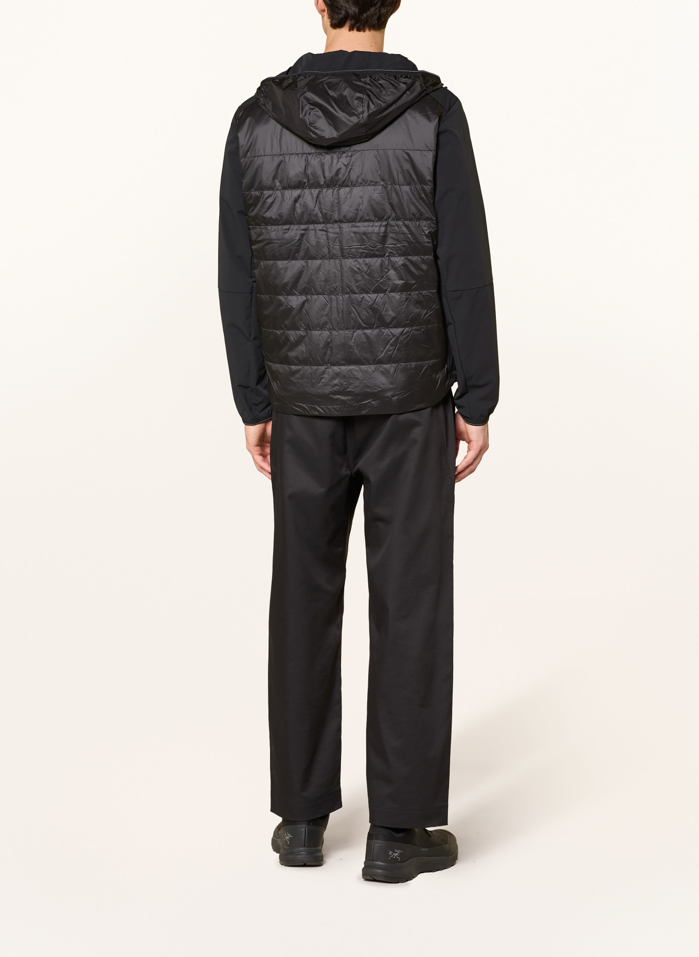 FIRE+ICE KEGAN hybrid quilted jacket: BLACK
