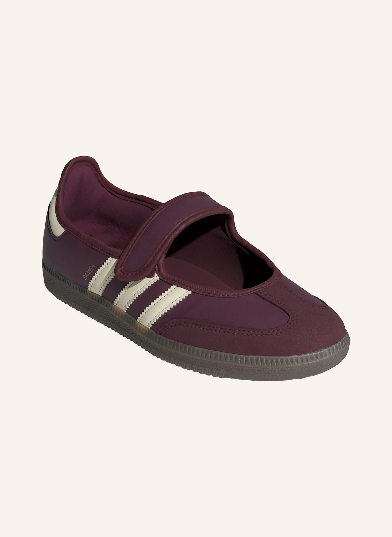adidas Originals Baleriny Mary Jane SAMBA JANE: CIEMNOCZERWONY / ZŁOTY / KREMOWY