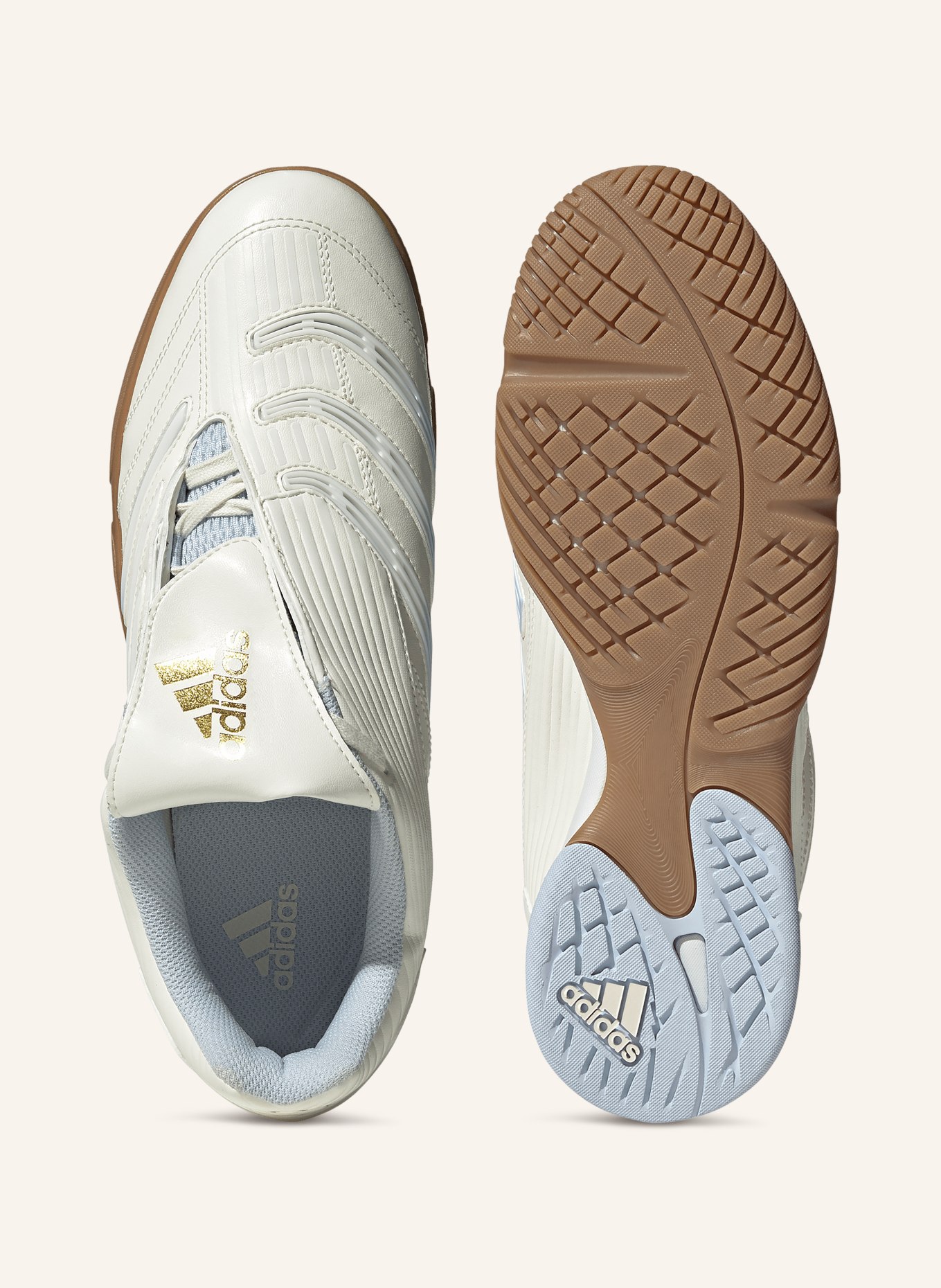 adidas Originals Baskets PREDATOR SALA: BLANC / OR / GRIS CLAIR