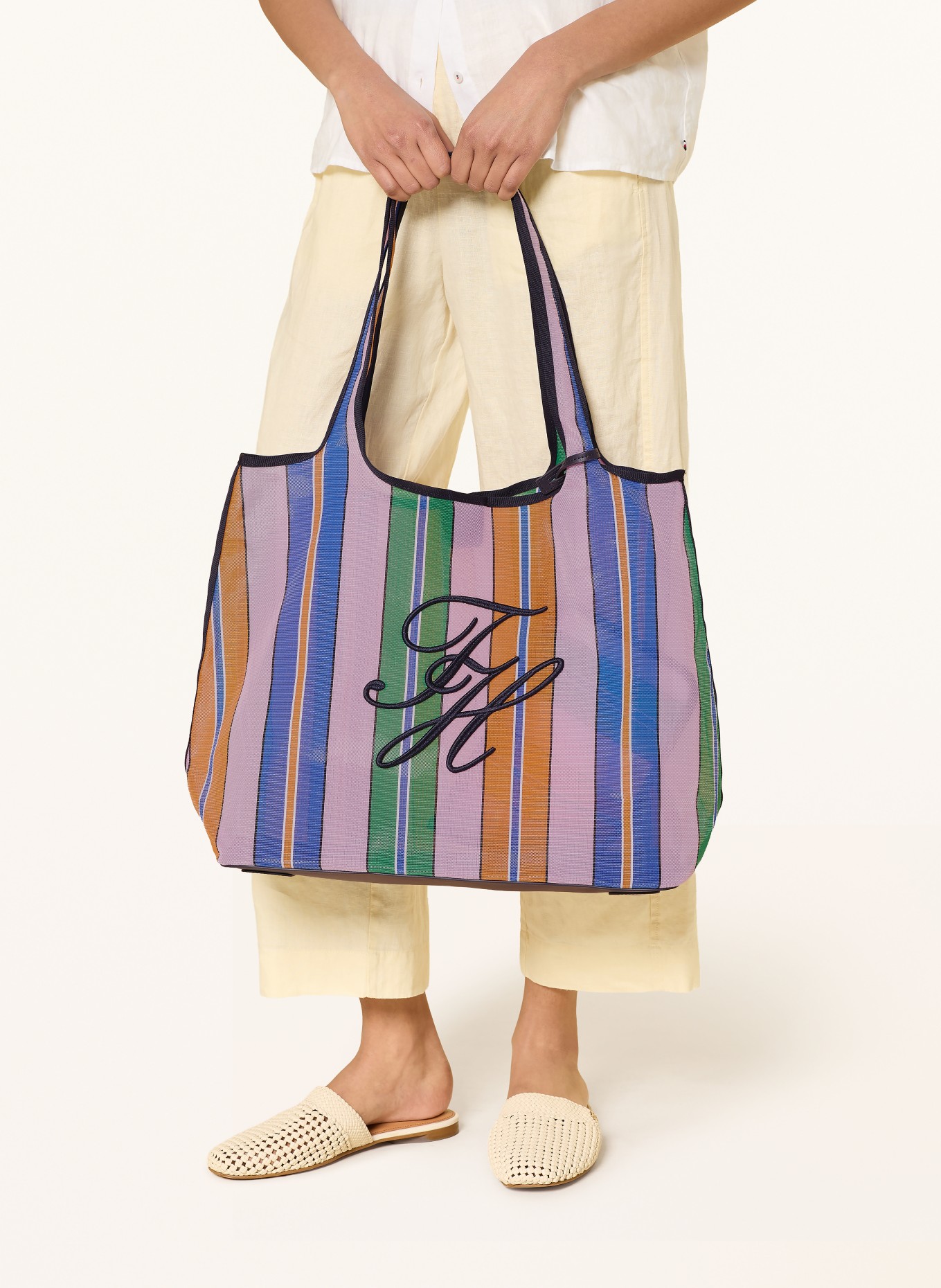 TOMMY HILFIGER Shopper met zakje: ROZE / GROEN / BLAUW