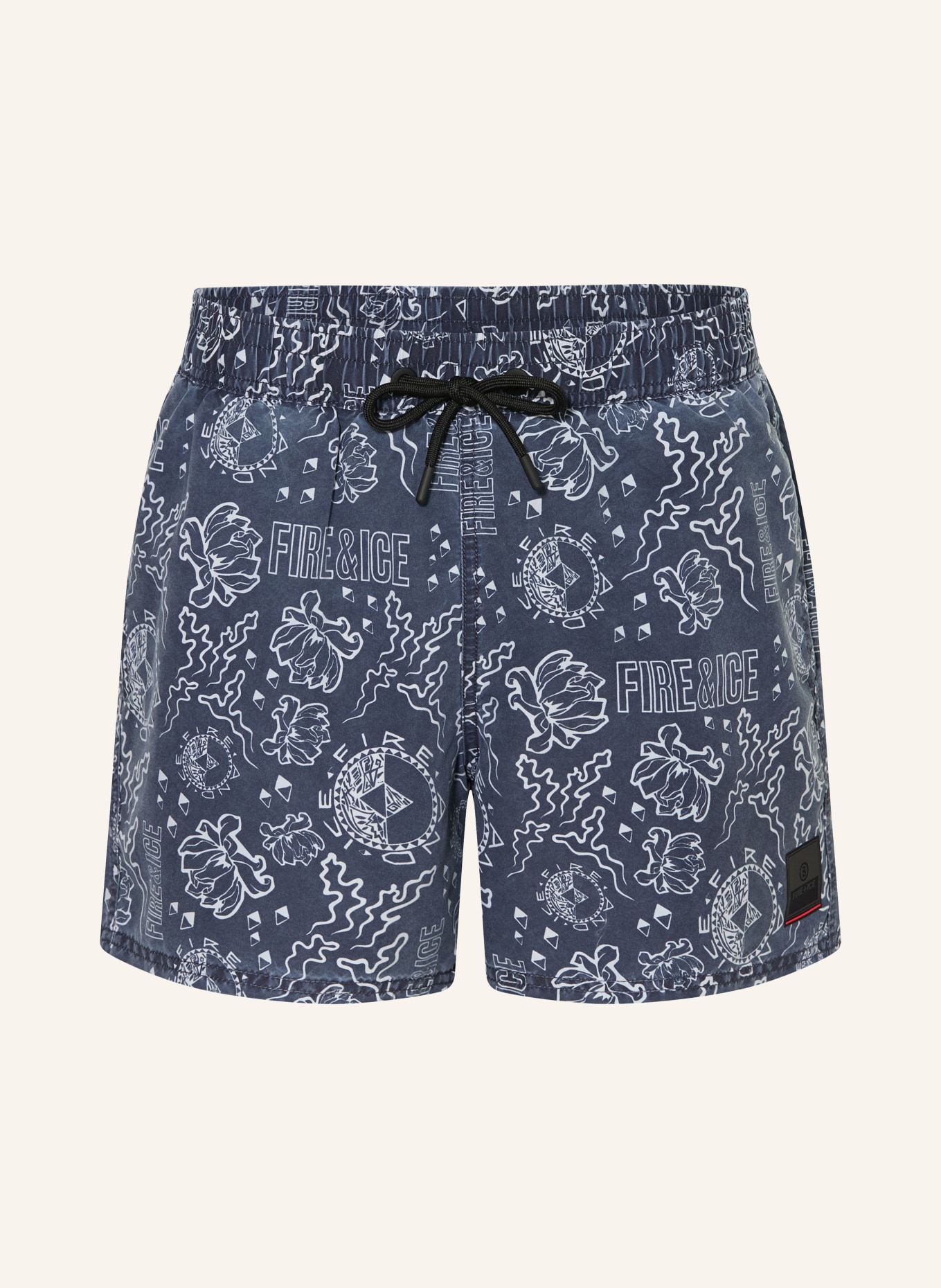 FIRE+ICE Badeshorts NELSON2: BLAU / WEISS