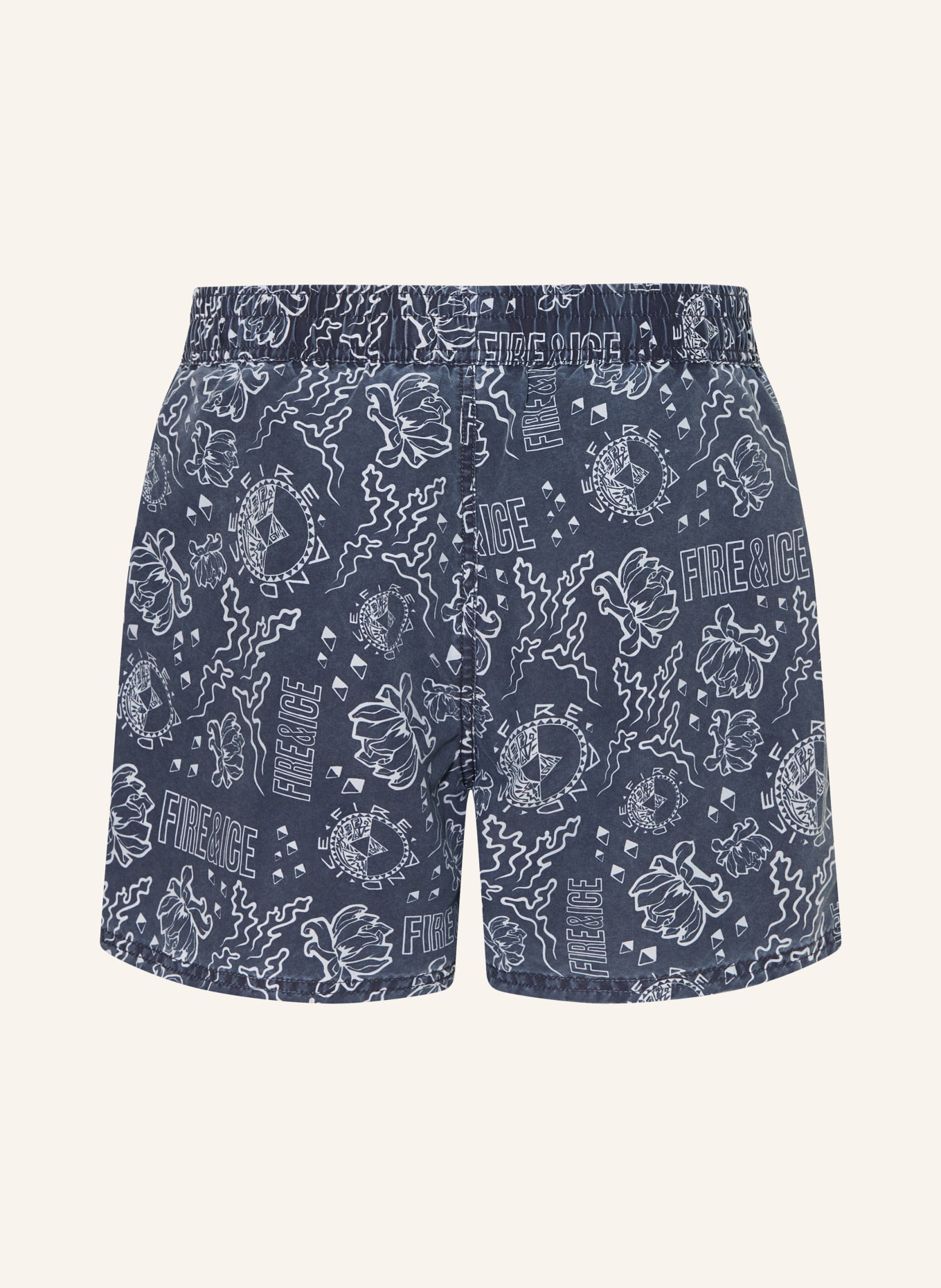 FIRE+ICE Badeshorts NELSON2: BLAU / WEISS