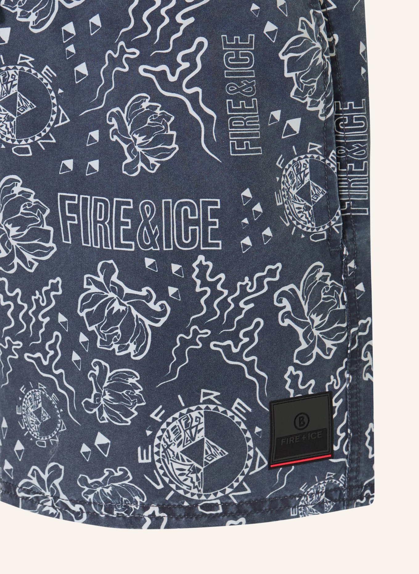FIRE+ICE Badeshorts NELSON2: BLAU / WEISS