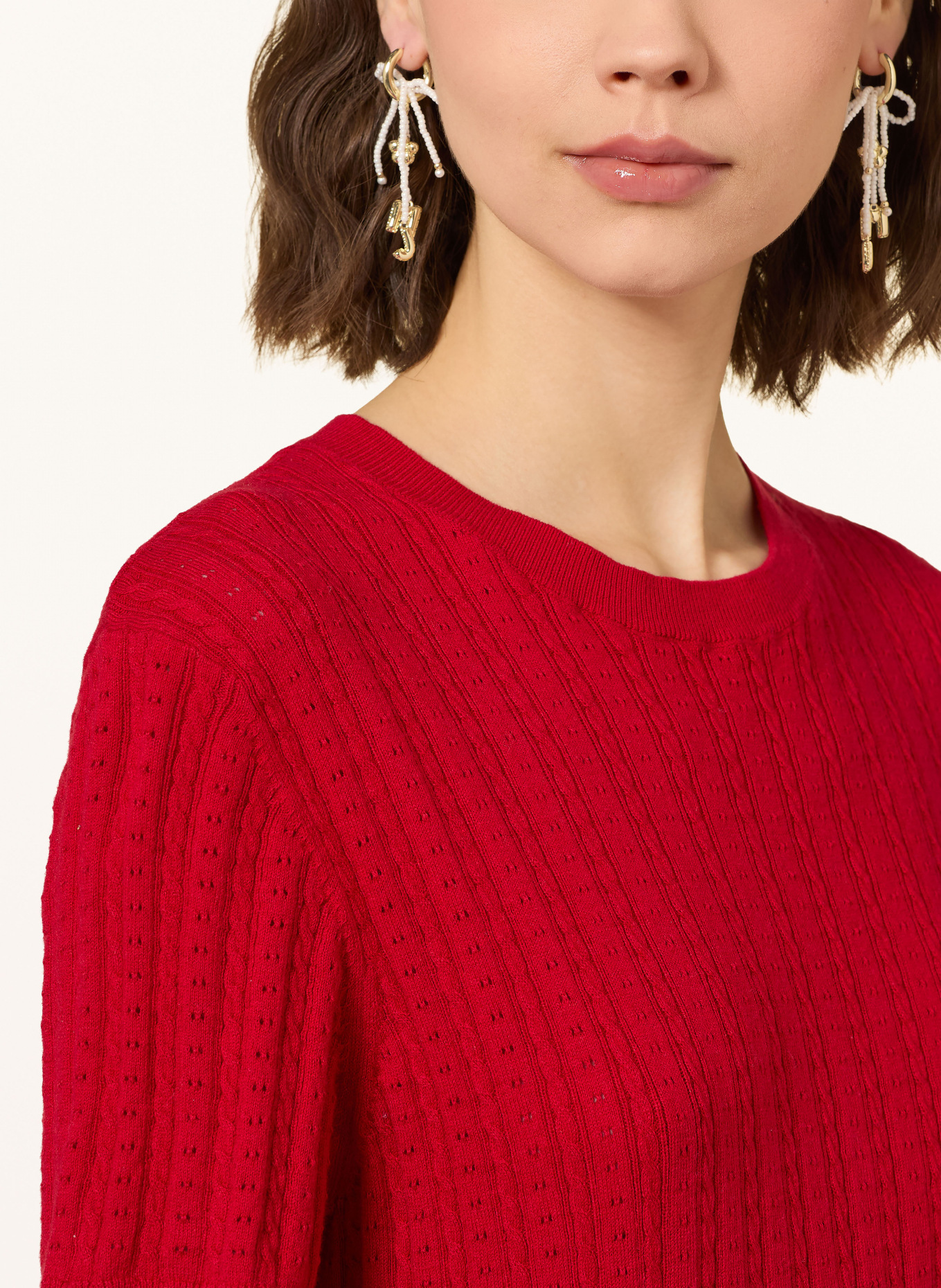 MARC JACOBS THE BEADED MJ BALLOON EARRINGS: GOLD / WHITE