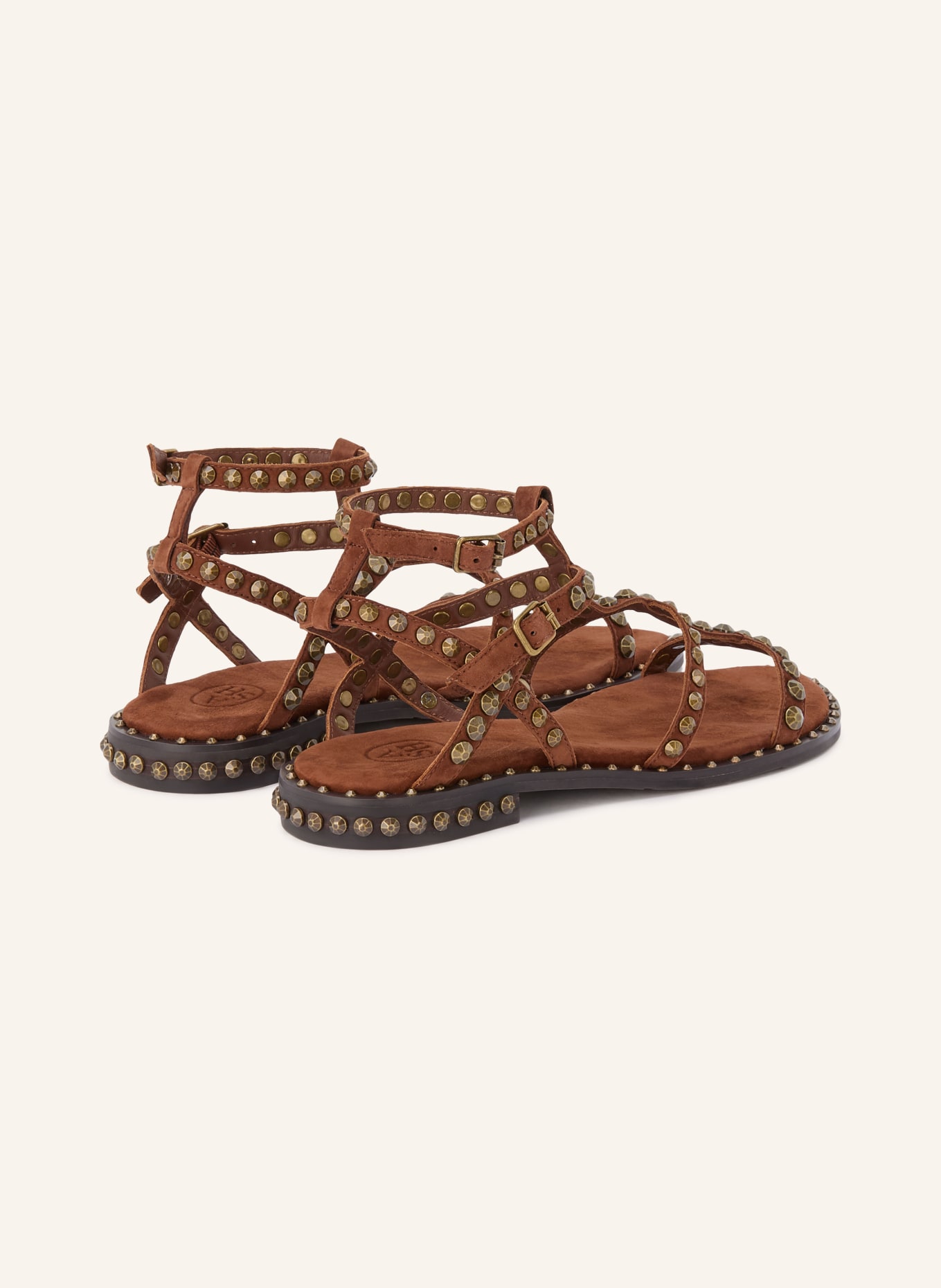 ash Sandalen PRECIOUS mit Nieten: BRAUN / GOLD
