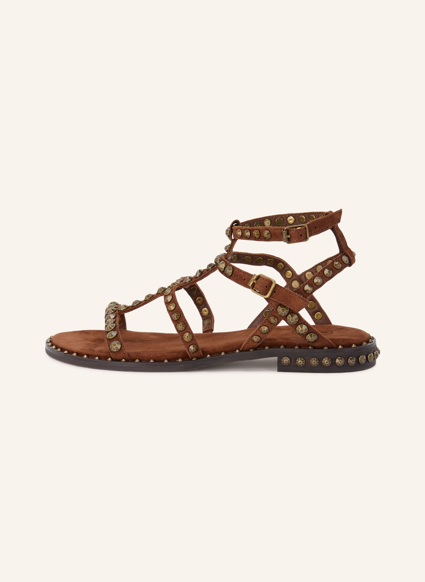 ash Sandalen PRECIOUS mit Nieten: BRAUN / GOLD
