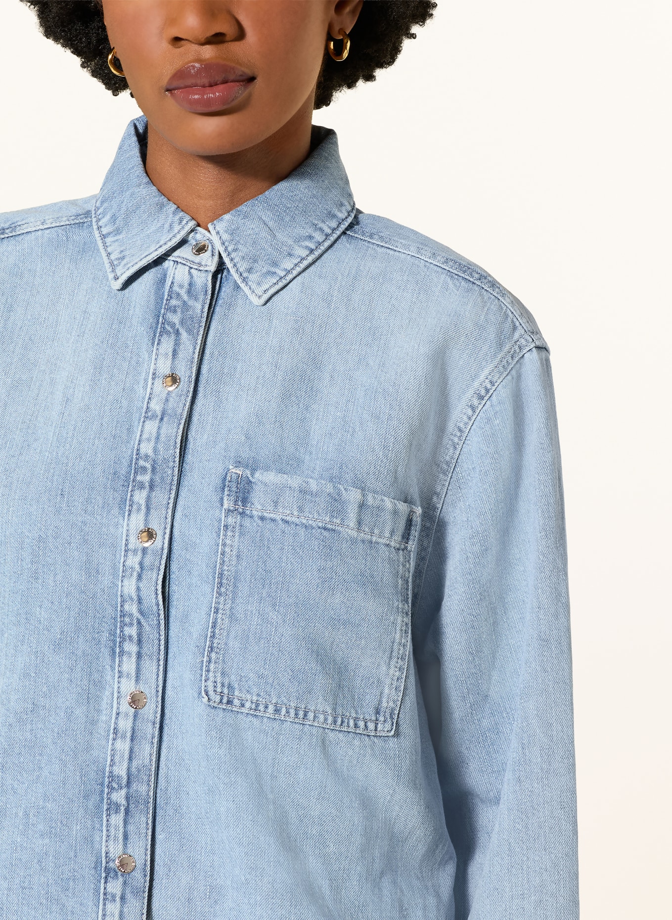 7 for all mankind Chemisier en jean IVY avec lin: BLEU