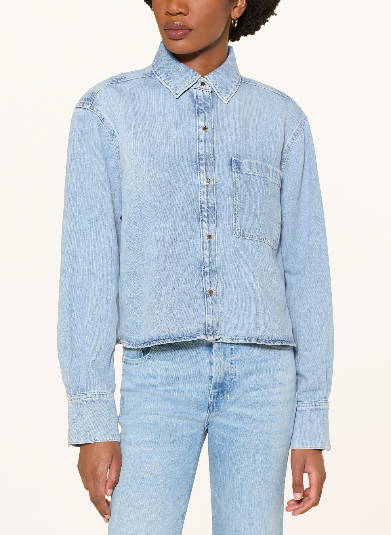 7 for all mankind Chemisier en jean IVY avec lin: BLEU