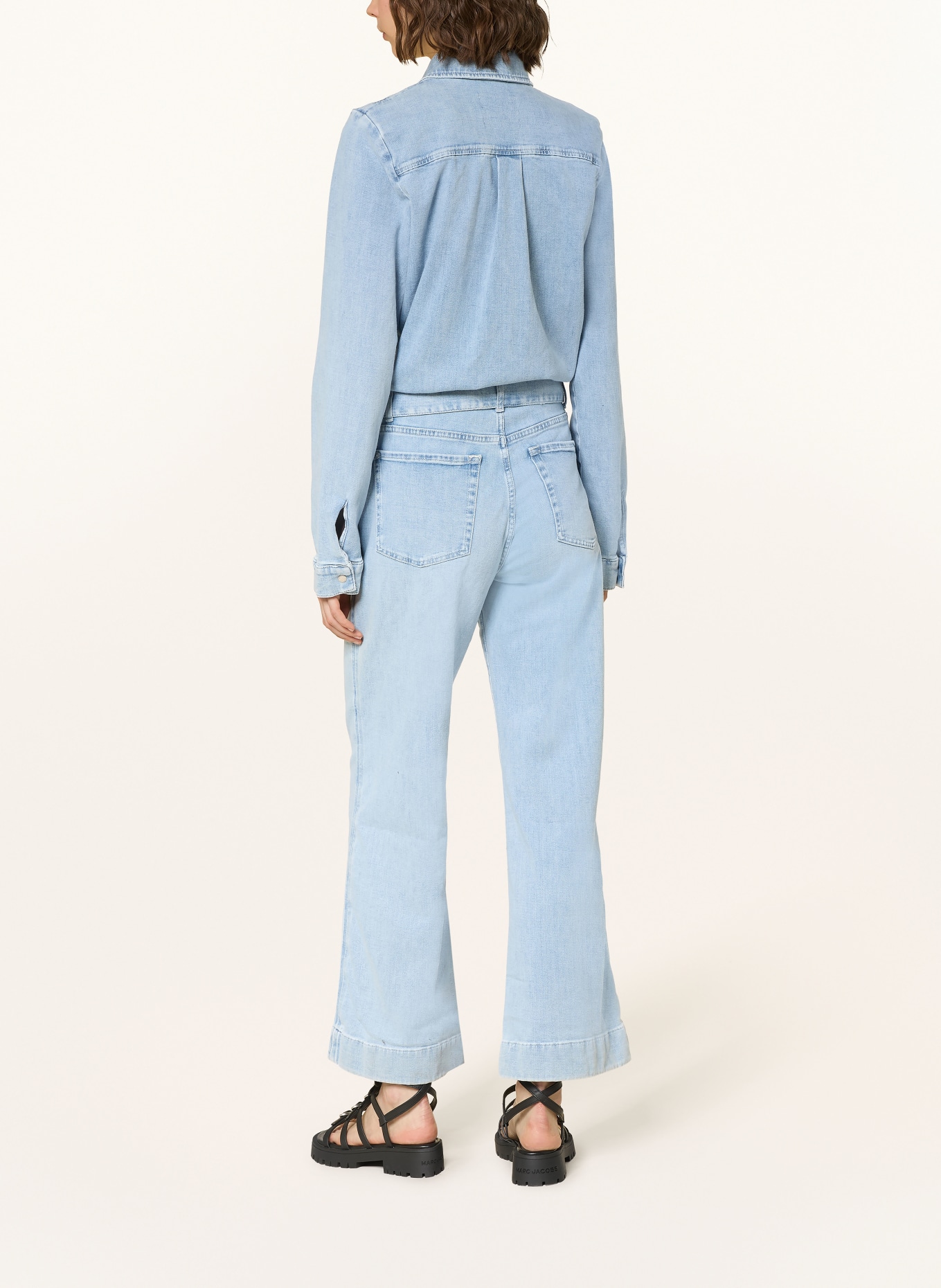 7 for all mankind Combinaison en jean TAILORED JUMPSUIT ANKLE: BLEU CLAIR